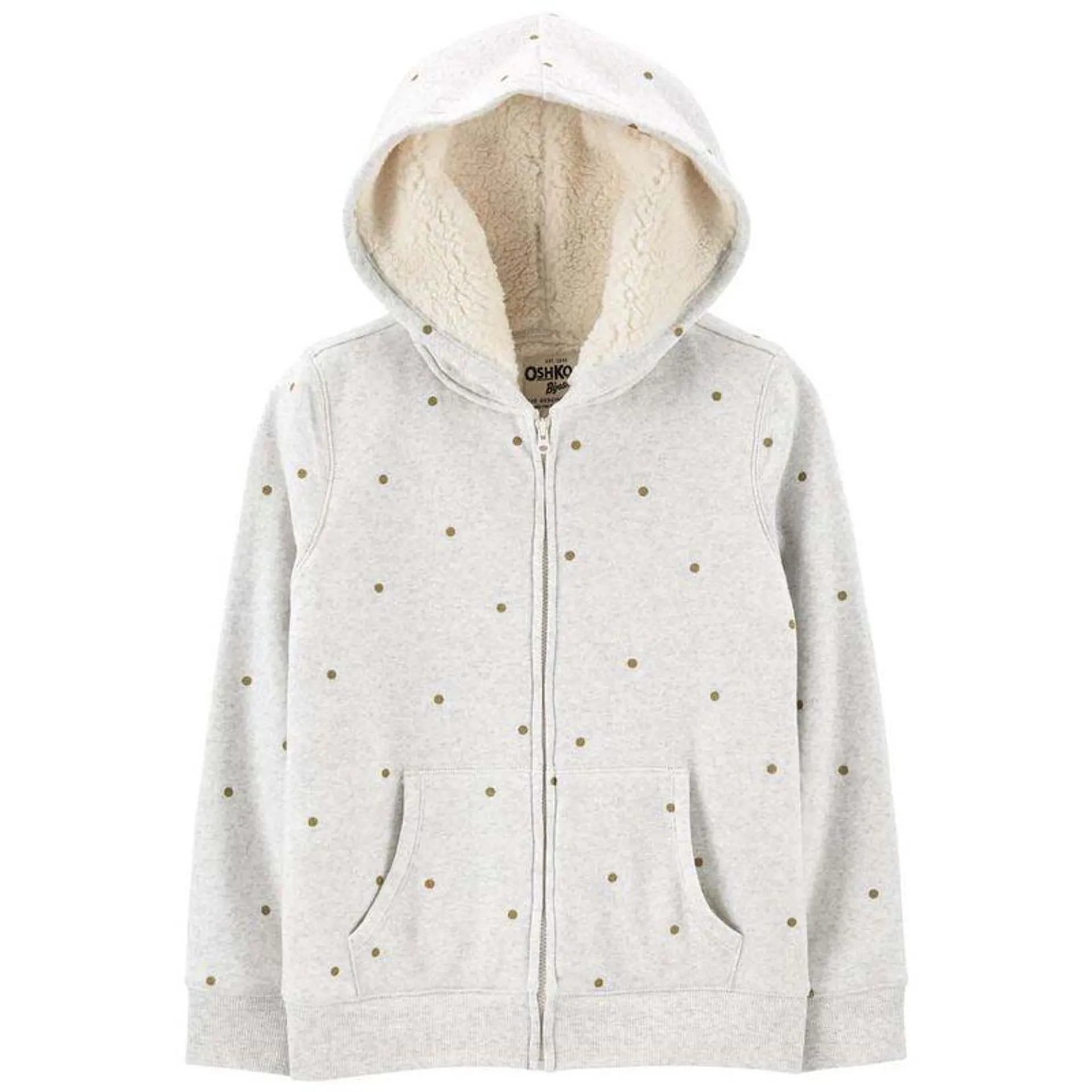 Buzo Gris Fleece Niña Talla 6-6X