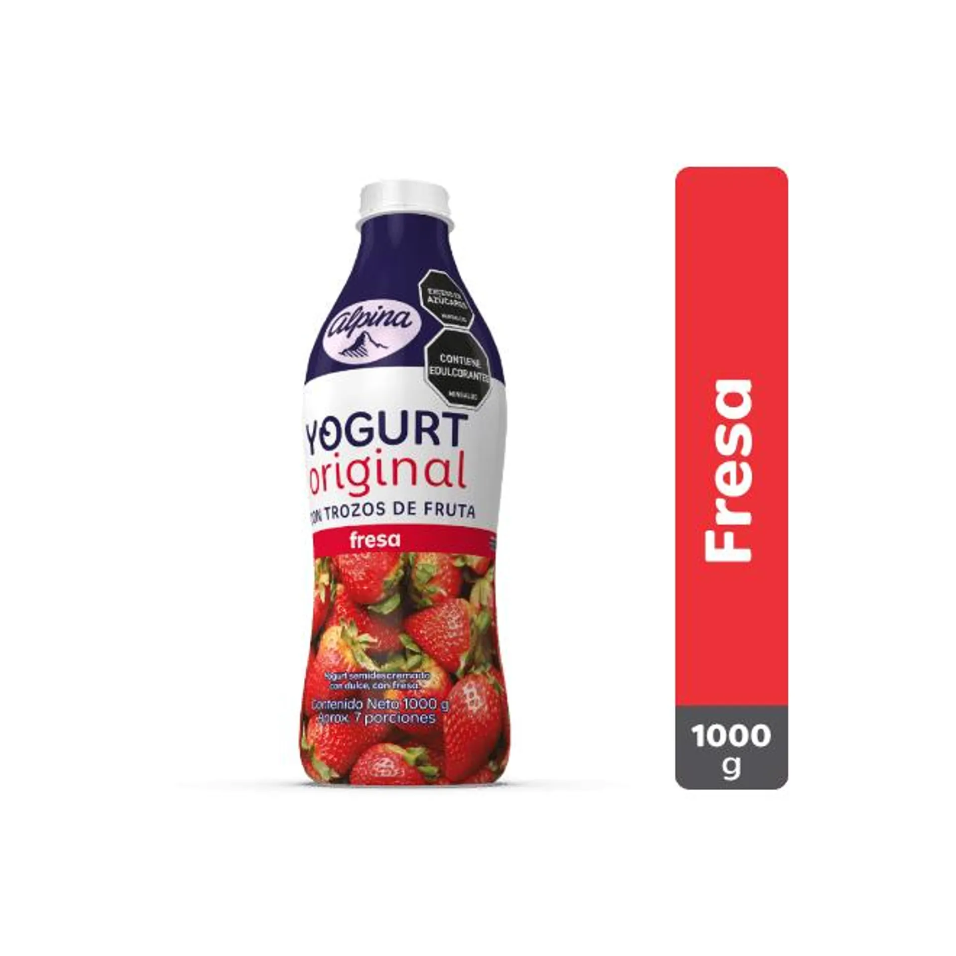 Yogurt Original Alpina Fresa Botella 1000 g