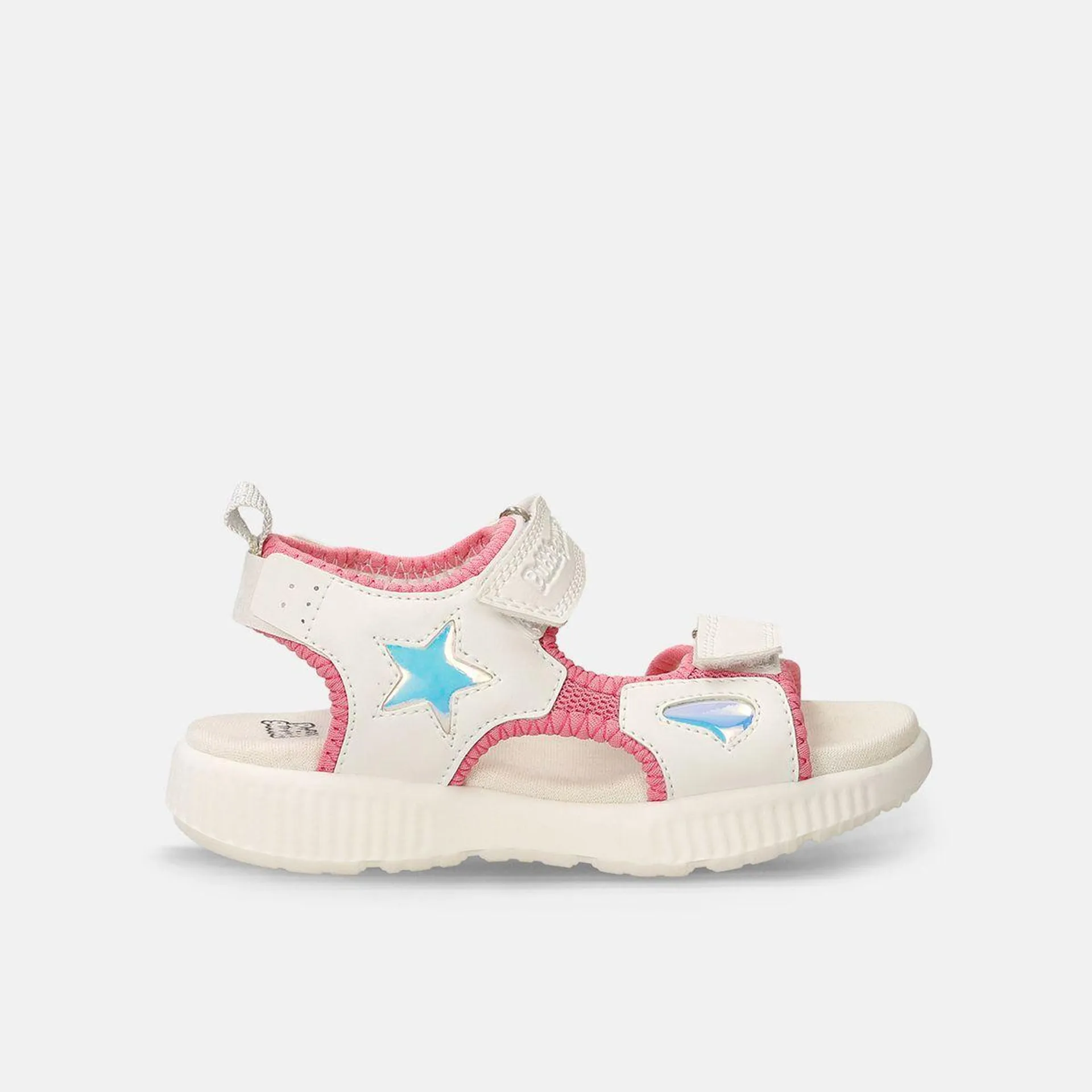 Sandalias Blanco-Fucsia Bubblegummers Samary Niña