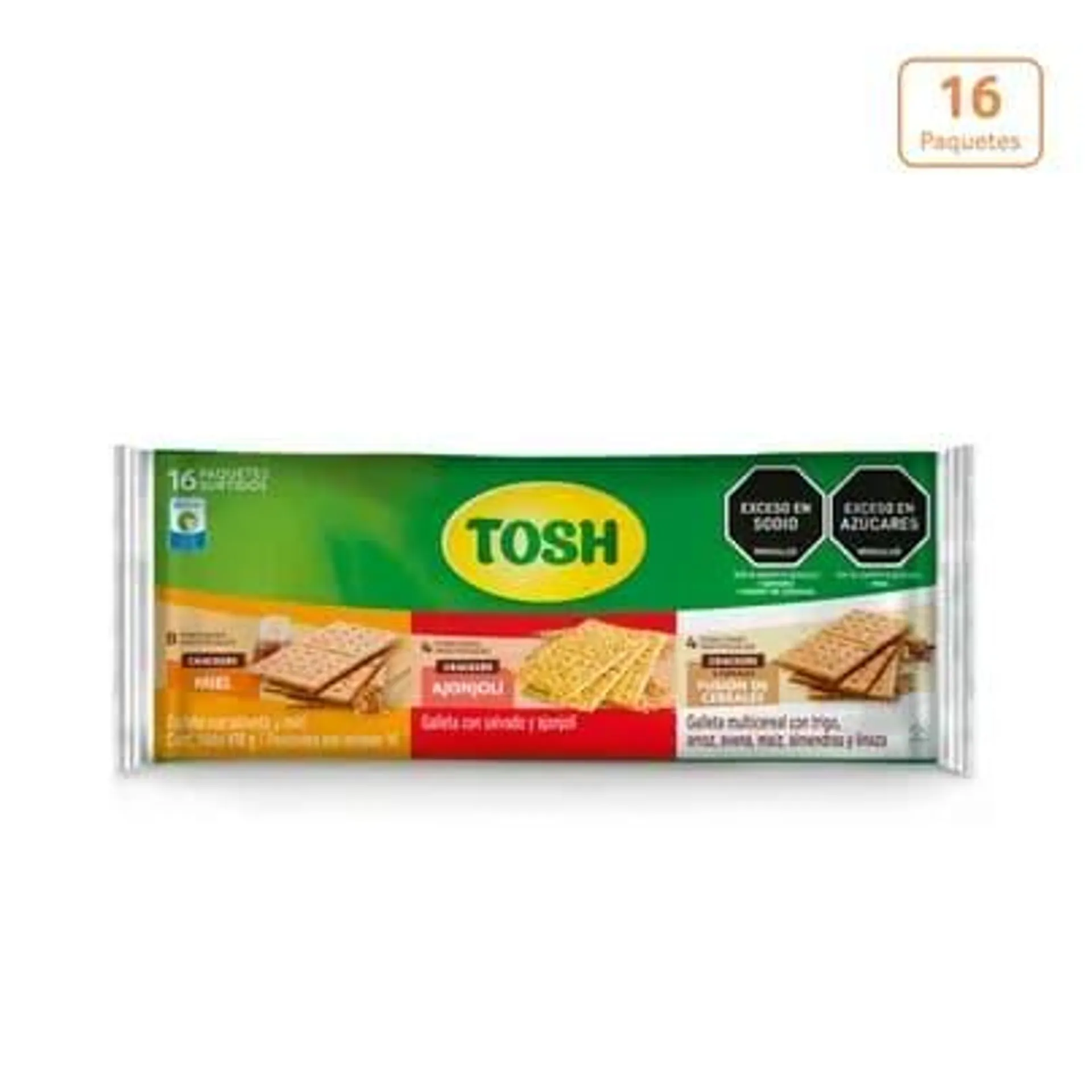 Galletas Tosh Crackers Surtidas x 16 Paquetes x 418g