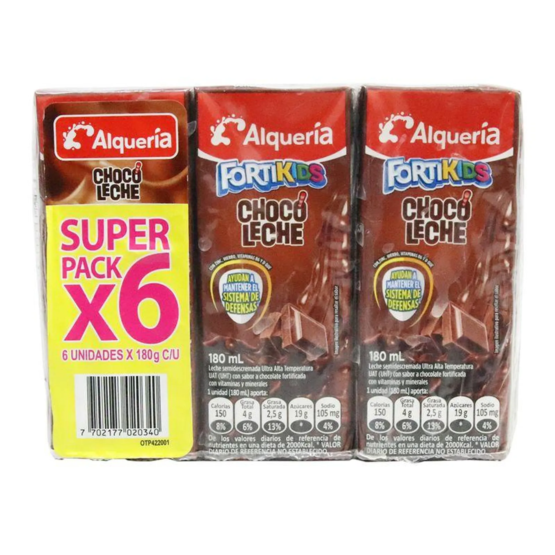 CHOCOLECHE TETRA ALQUERIA*180 ML X 6 UND