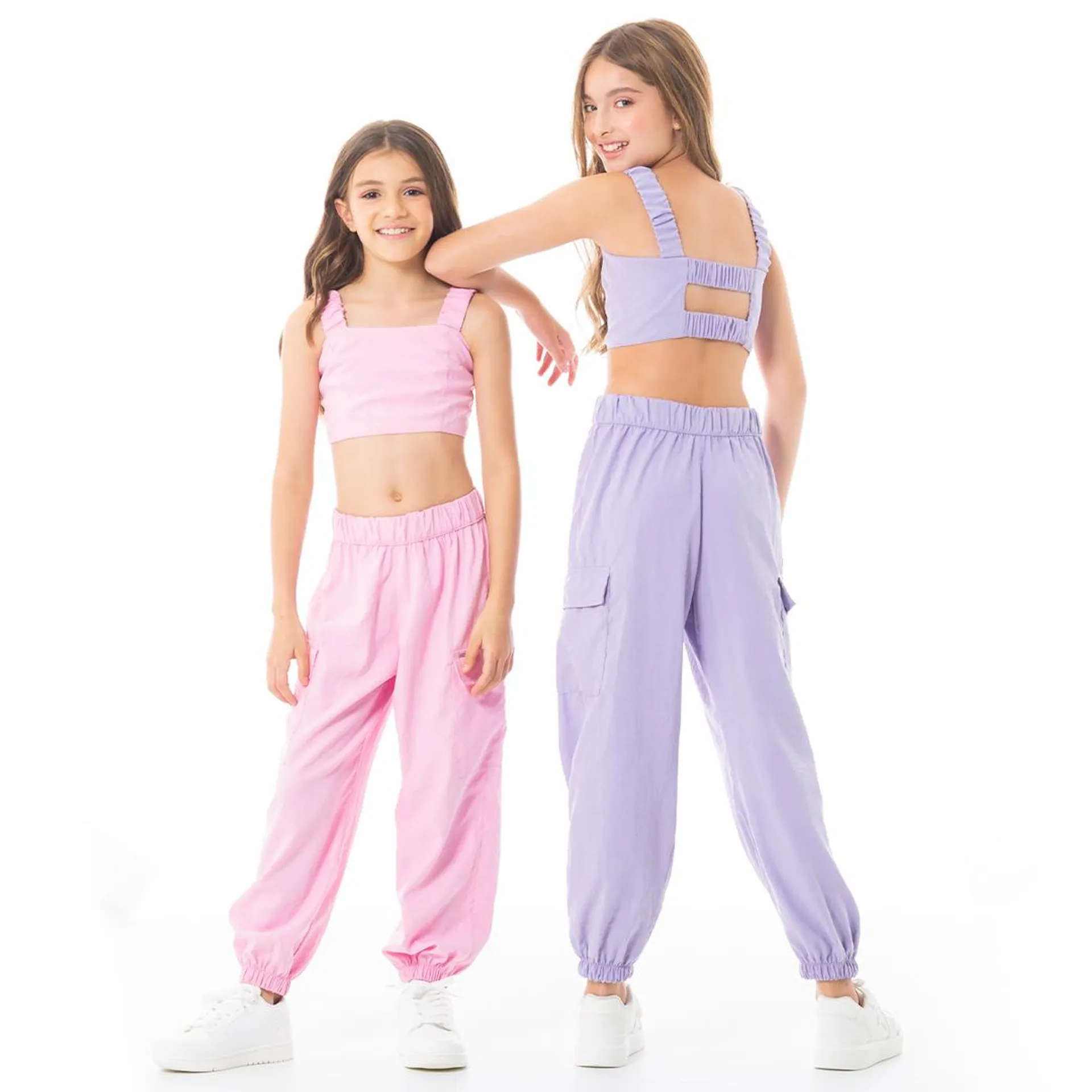 PURPLE CARGO SET FOR GIRLS