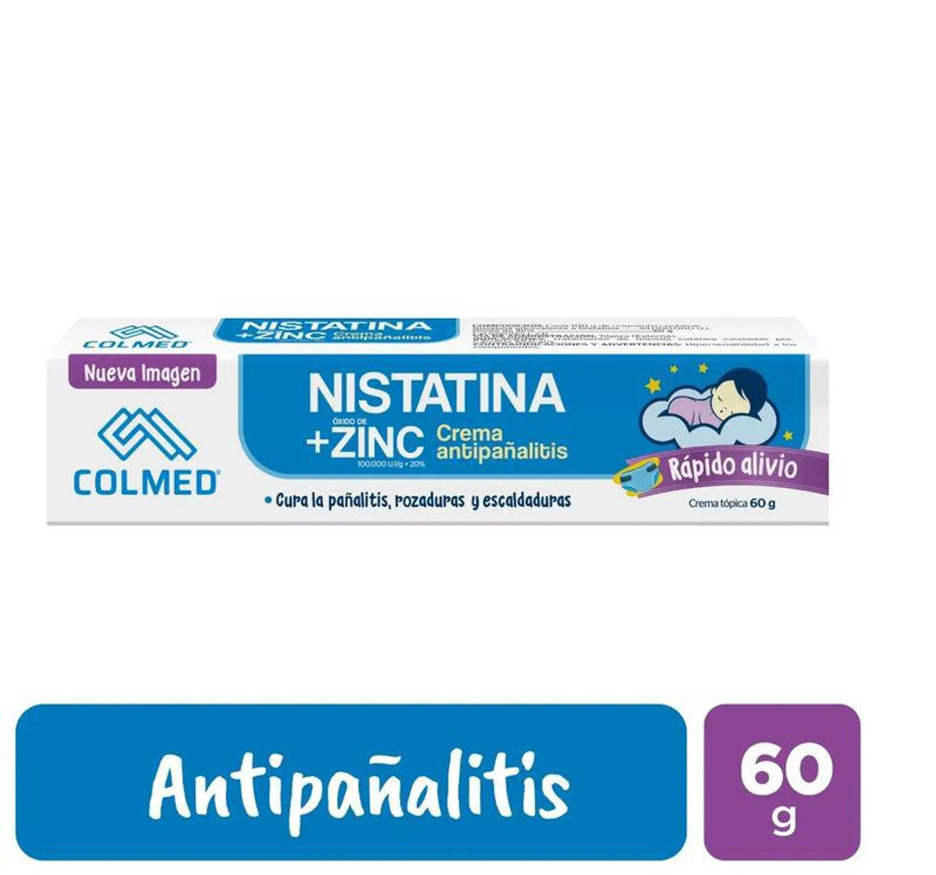 Nistatina+oxido De Zinc Crema Tubo X 60 Gr