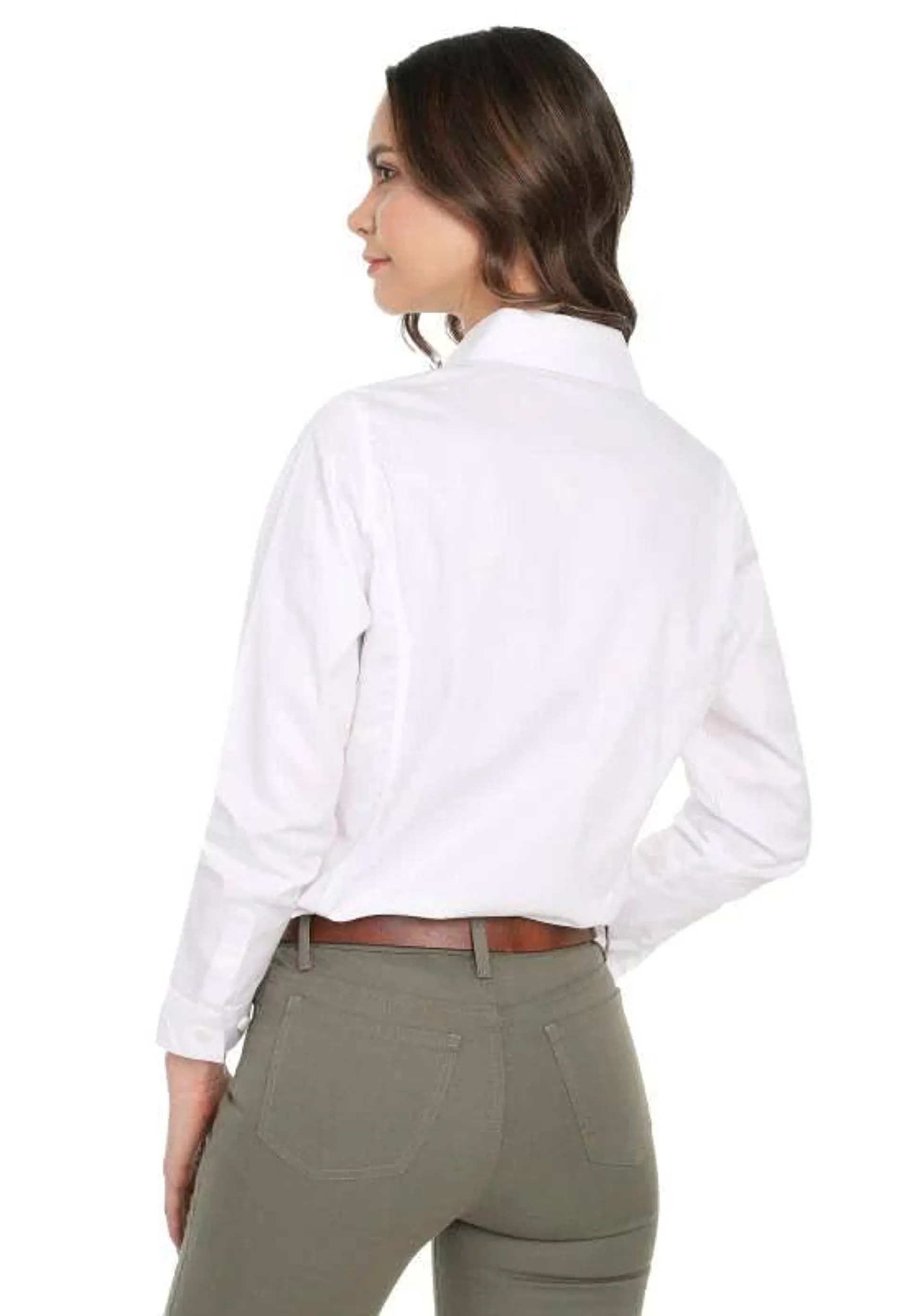 Blusa Basic Fem Manga Larga Lec Lee para Mujer - Blanca