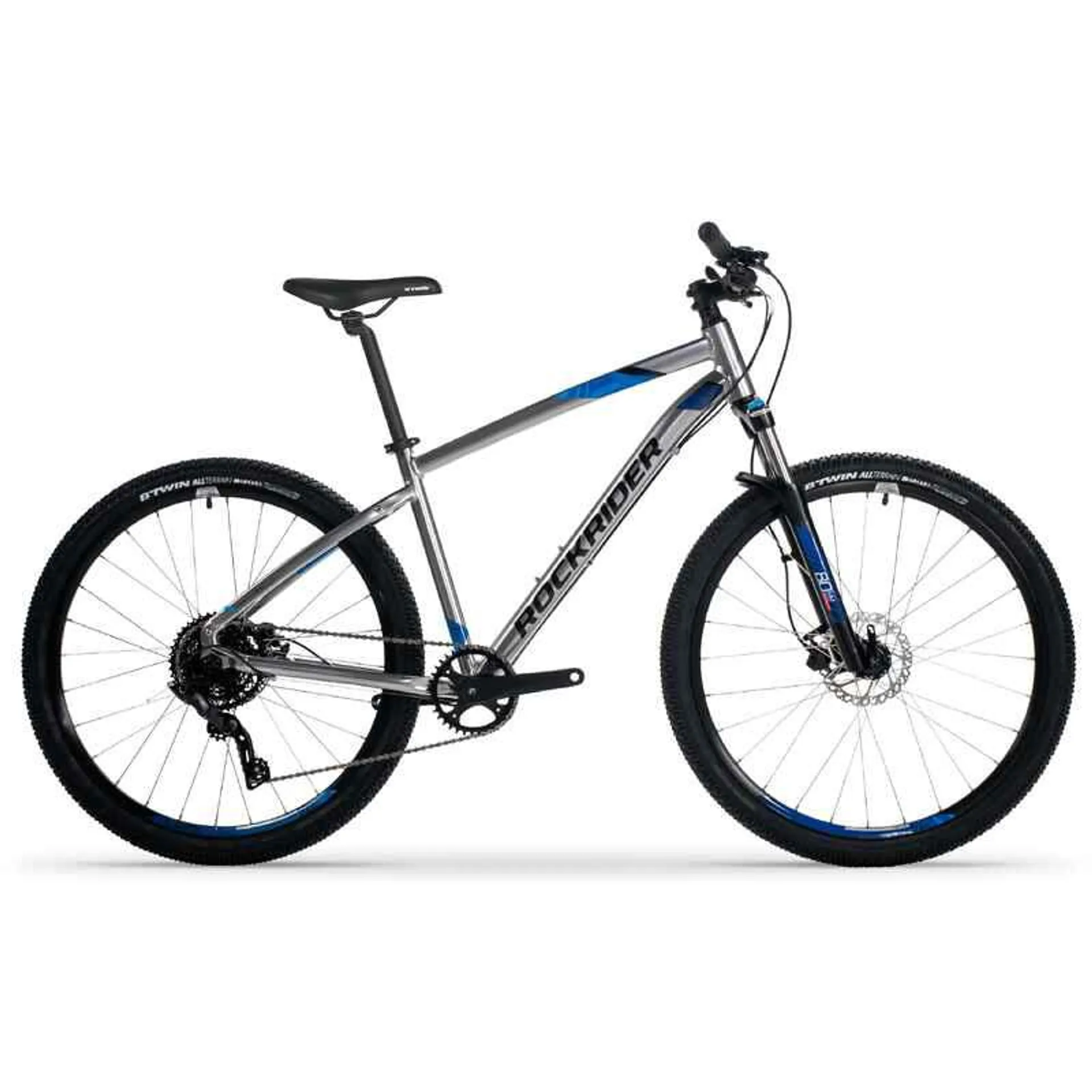 Bicicleta de montaña mtb st530 rin 27.5"rockrider - gris plata