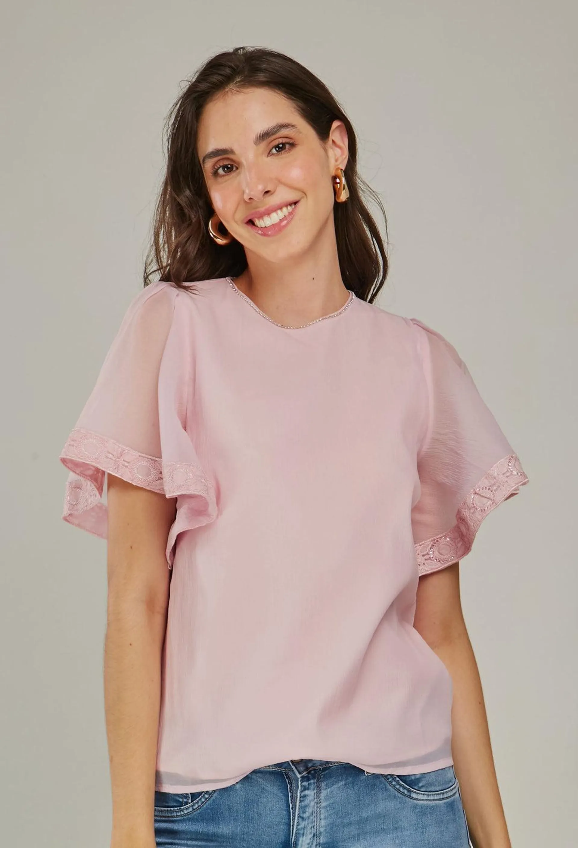 Blusa Manga Corta Mujer - SALE