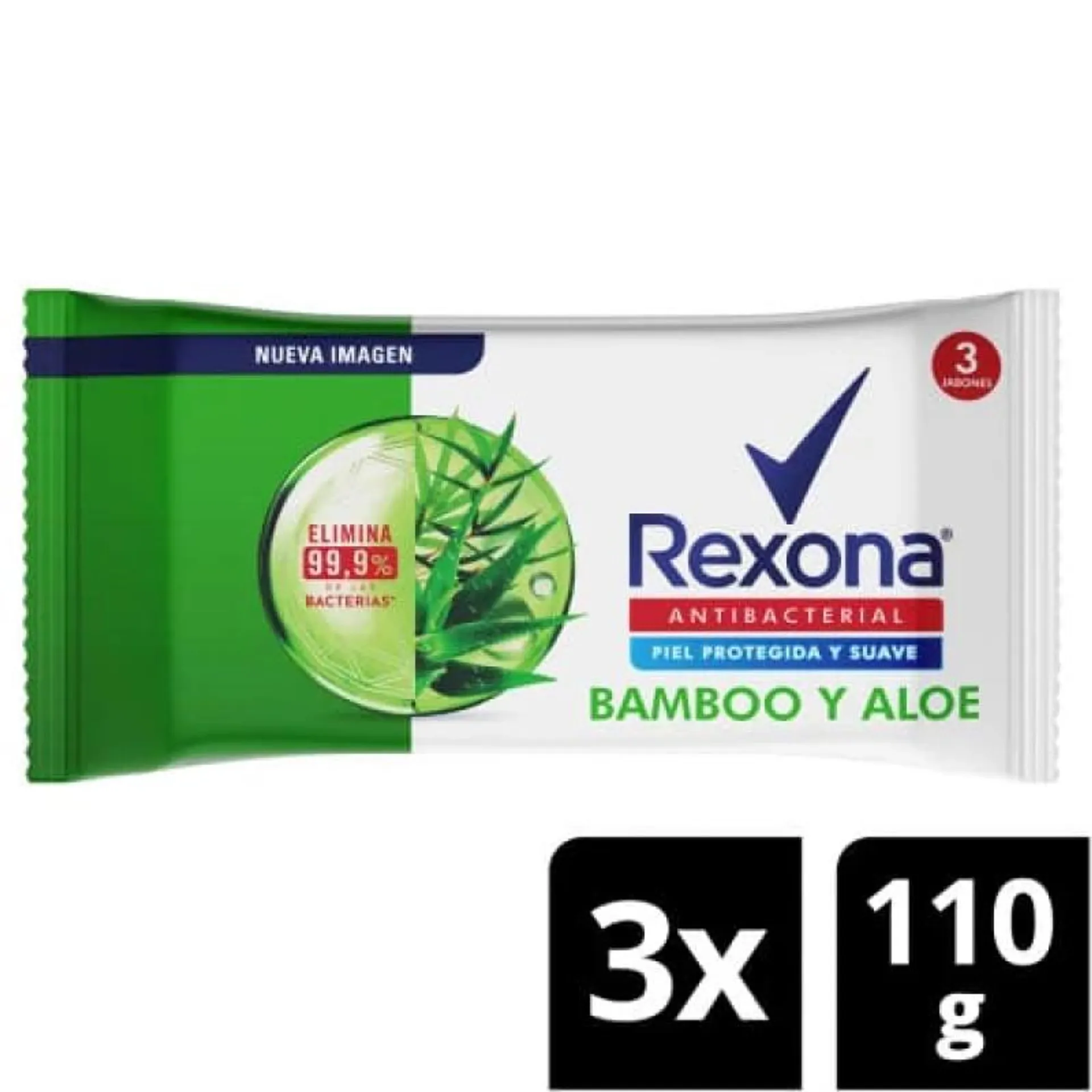 Jabon Rexona Antibacterial Bamboo Y Aloe x 3 und x 330 g