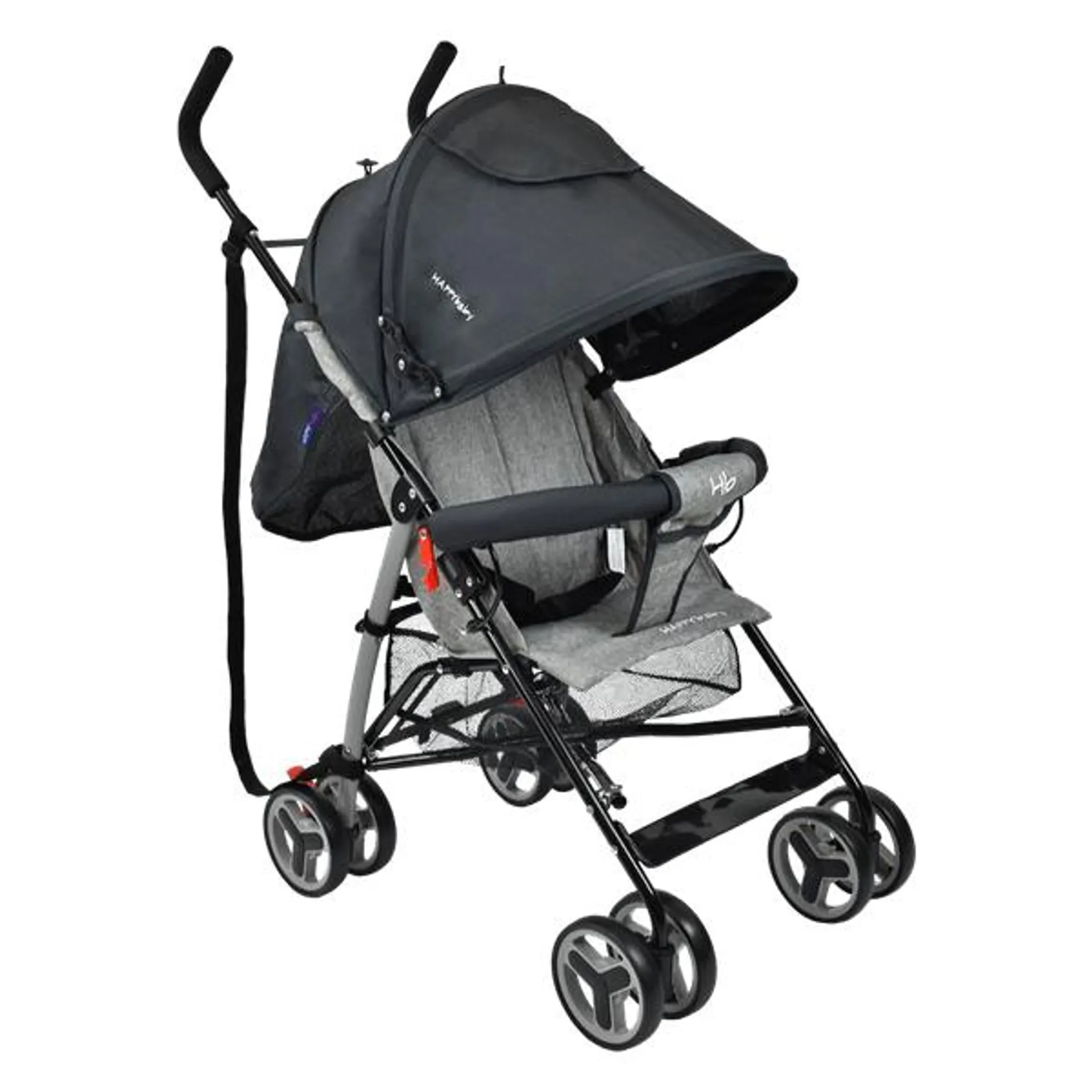 Coche Paseador para Bebé Future Gris y Negro - Happy Baby