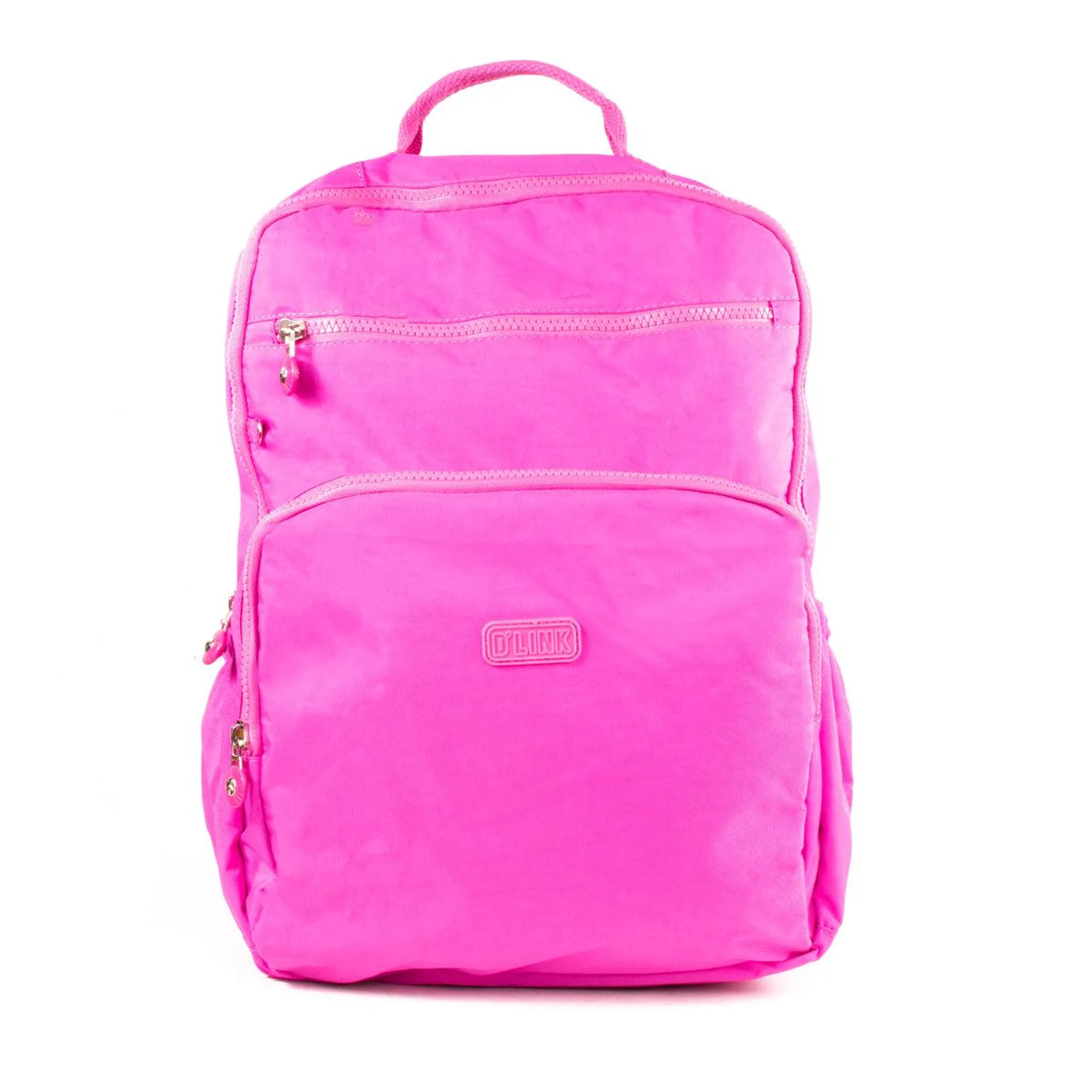 Morral color fucsia con bolsillo frontal, para dama