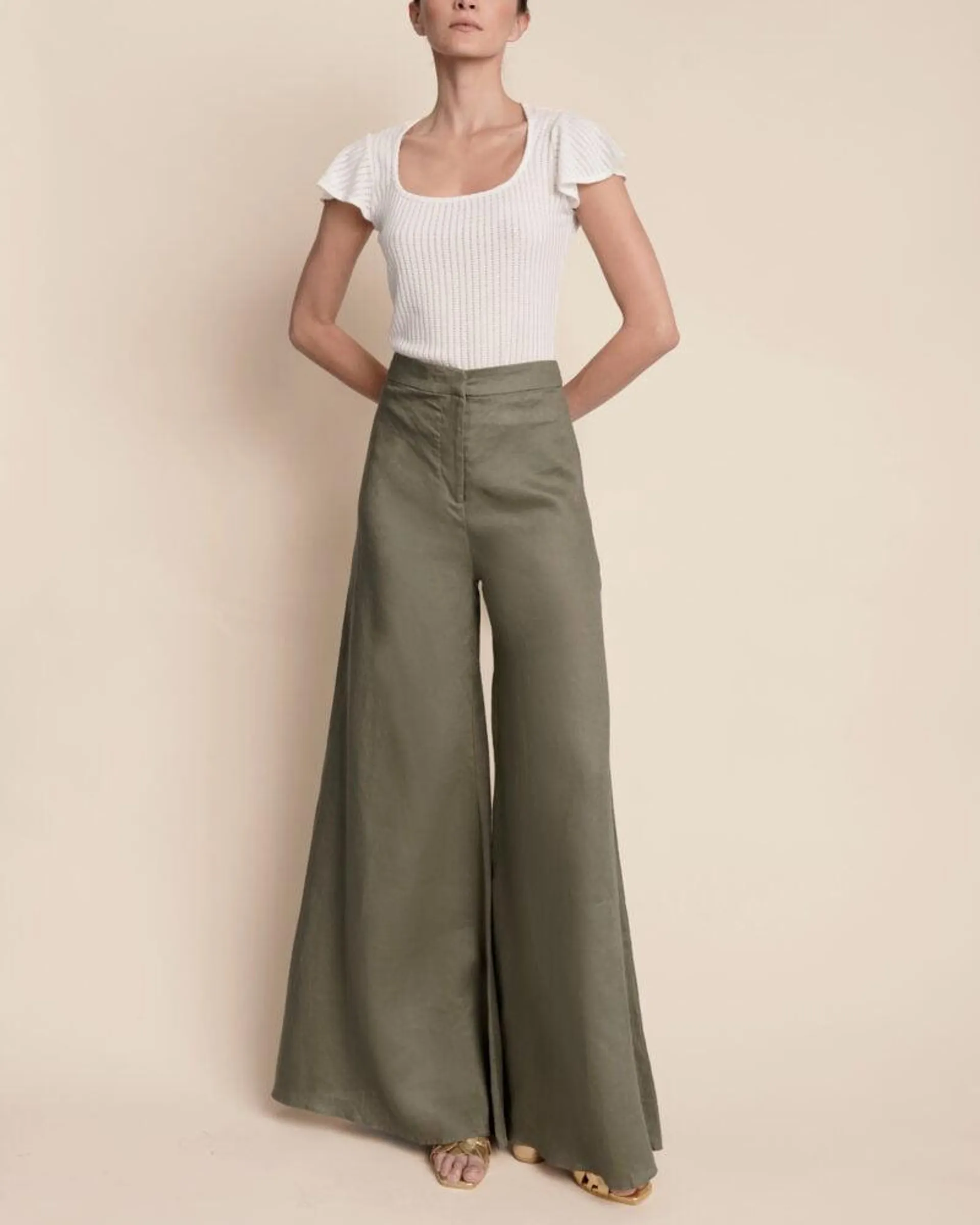 PALAZZO PANT OLIVE