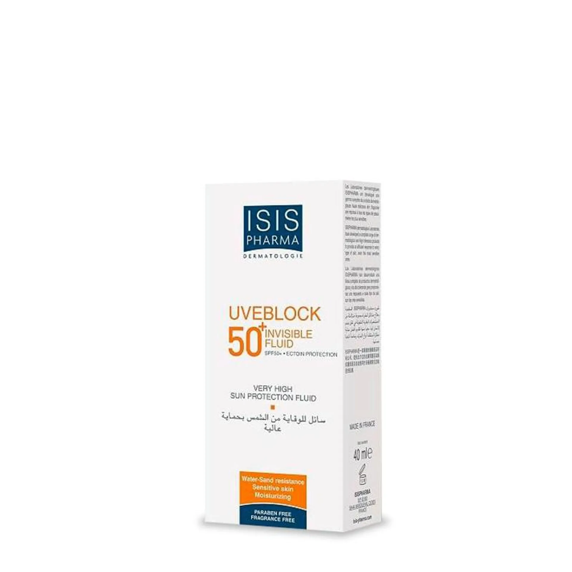 Protector Solar Uveblock 50 Invisible Fluid Tubo X 40 Ml