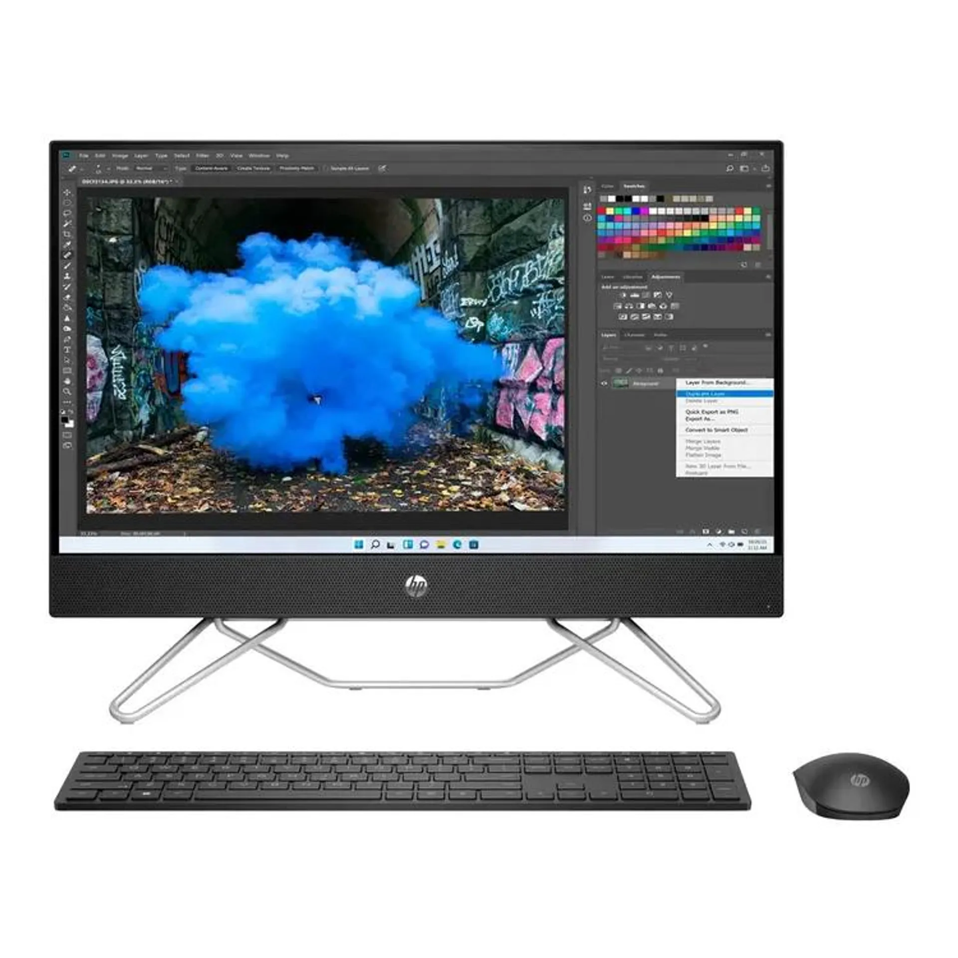 Computador All in One HP 23.8" Pulgadas Cb1026la - Intel Core i5 - RAM 8GB - Disco SSD 512 GB - Negro