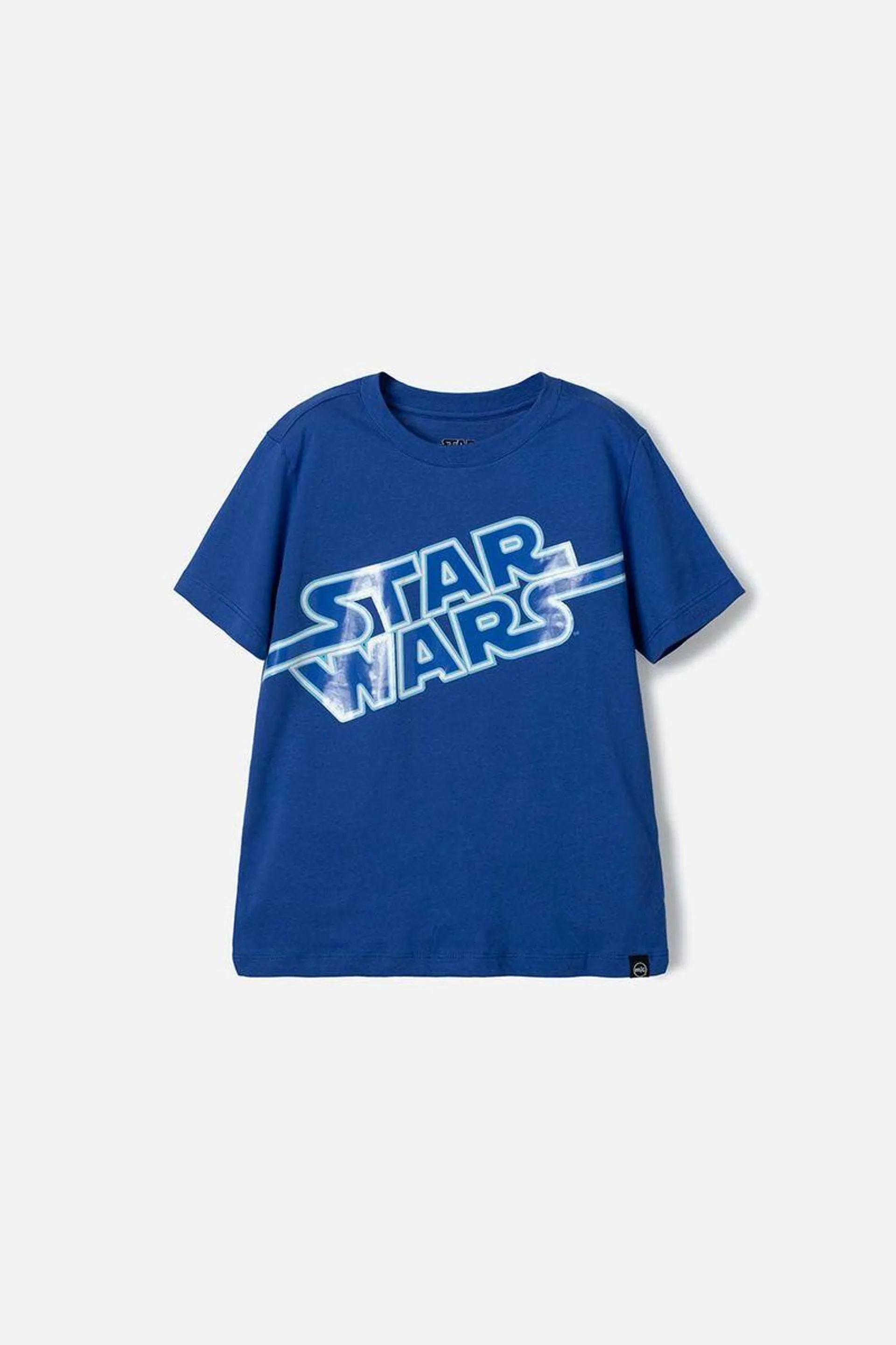 Camiseta Star Wars manga corta azul para Niño