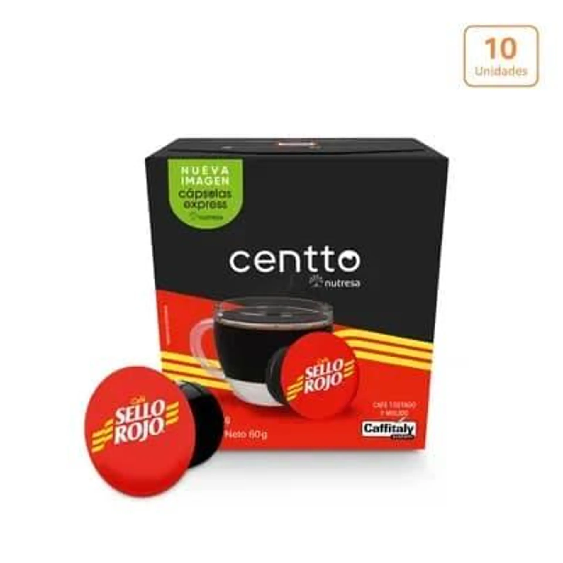 Cápsulas Centto Café Sello Rojo x 10 unds x 6g c/u