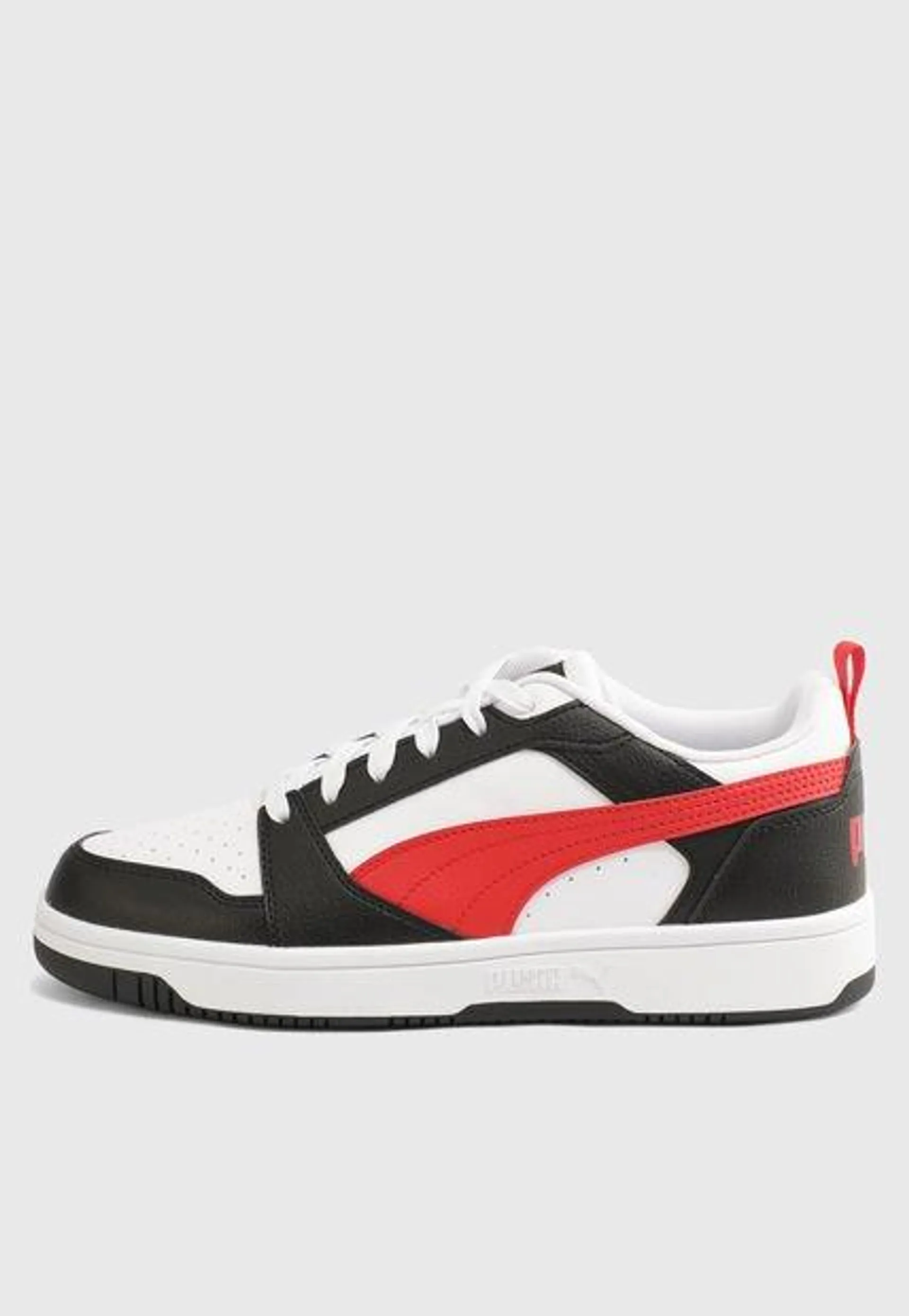 Tenis Lifestyle Blanco-Rojo-Negro Puma Rebound v6 Low