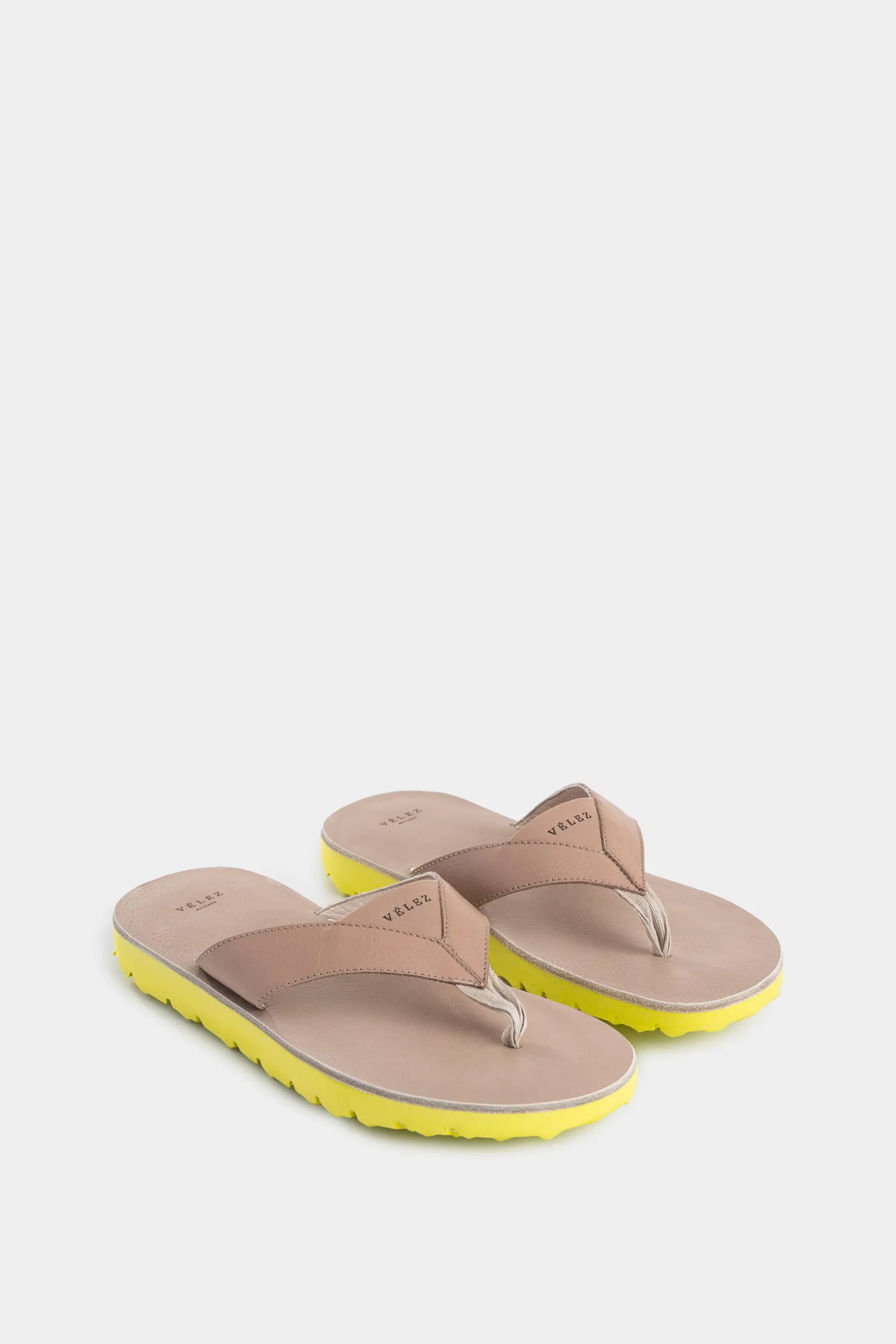 Sandalias estepa de cuero para hombre tres puntadas