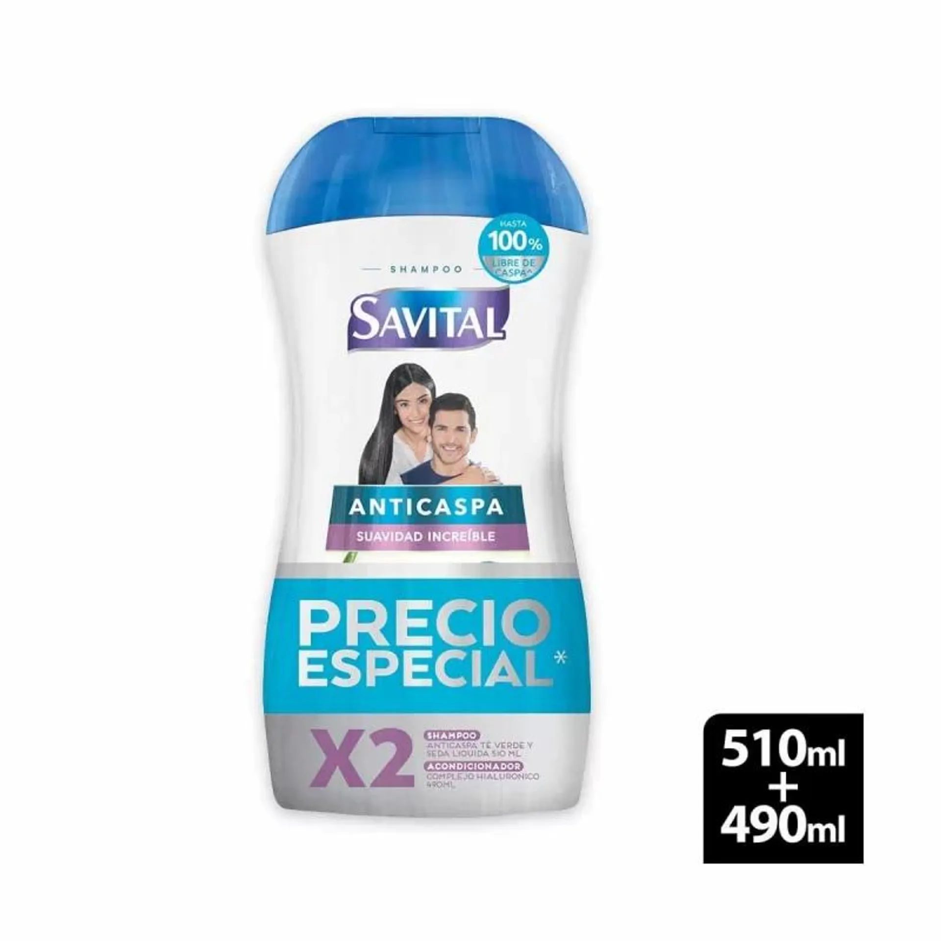 Shampoo Savital Anticaspa Te Seda + Acod.Hialuronico x 1000ml