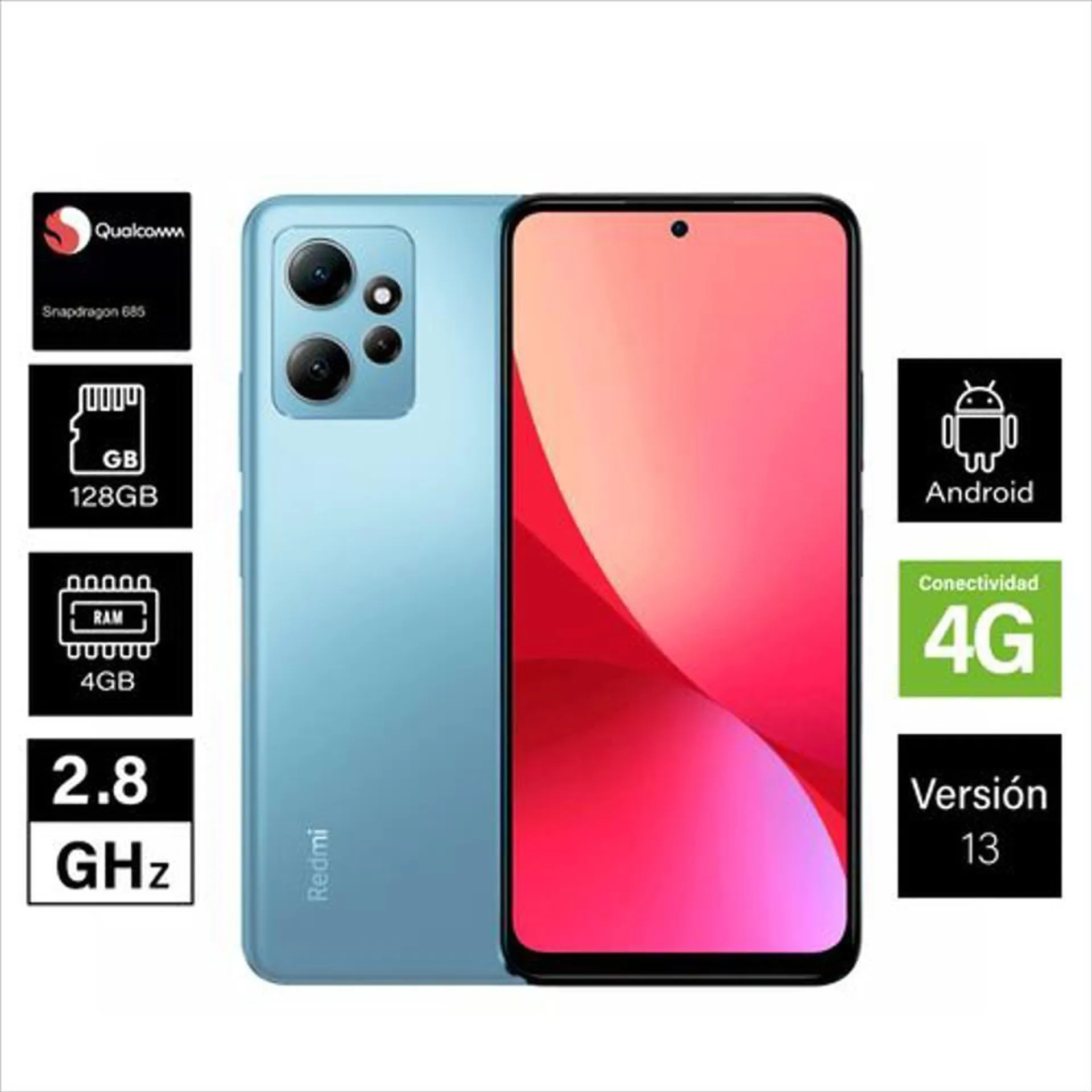 Celular Xiaomi Redmi Note 12 4G 128Gb / 4Ram / 50Mp Azul