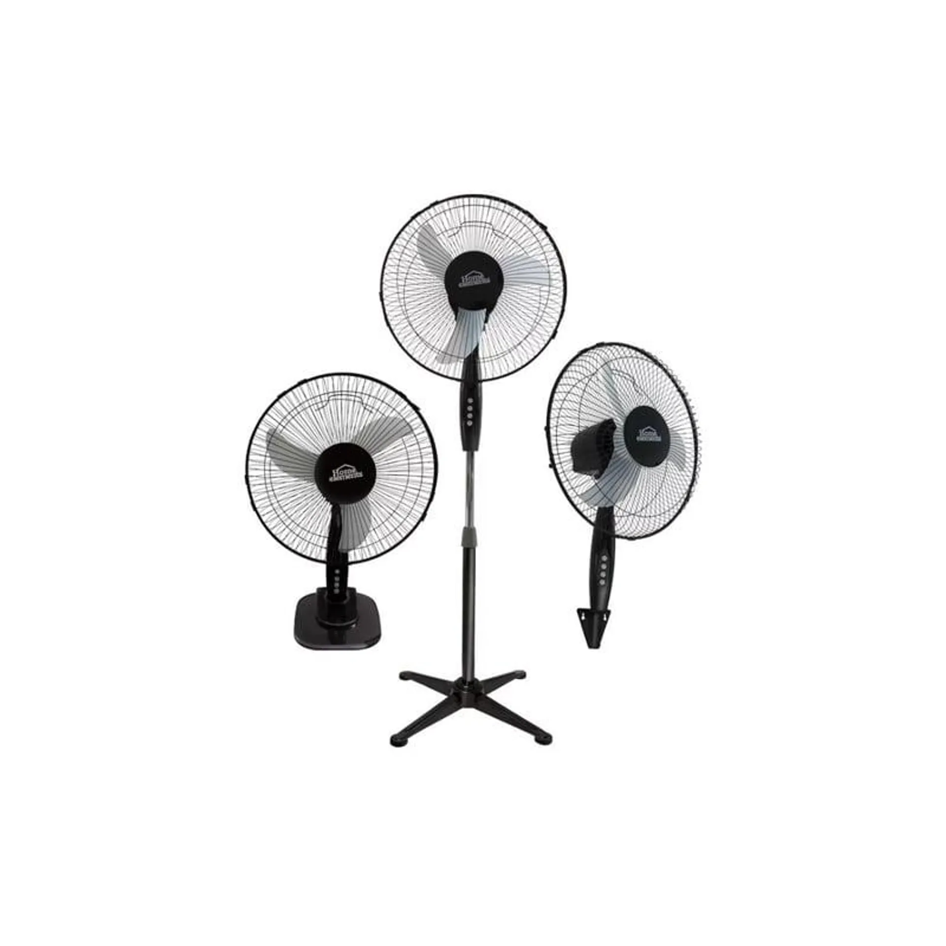 Ventilador Home Elements 3 EN 1 Pedestal 16" Negro