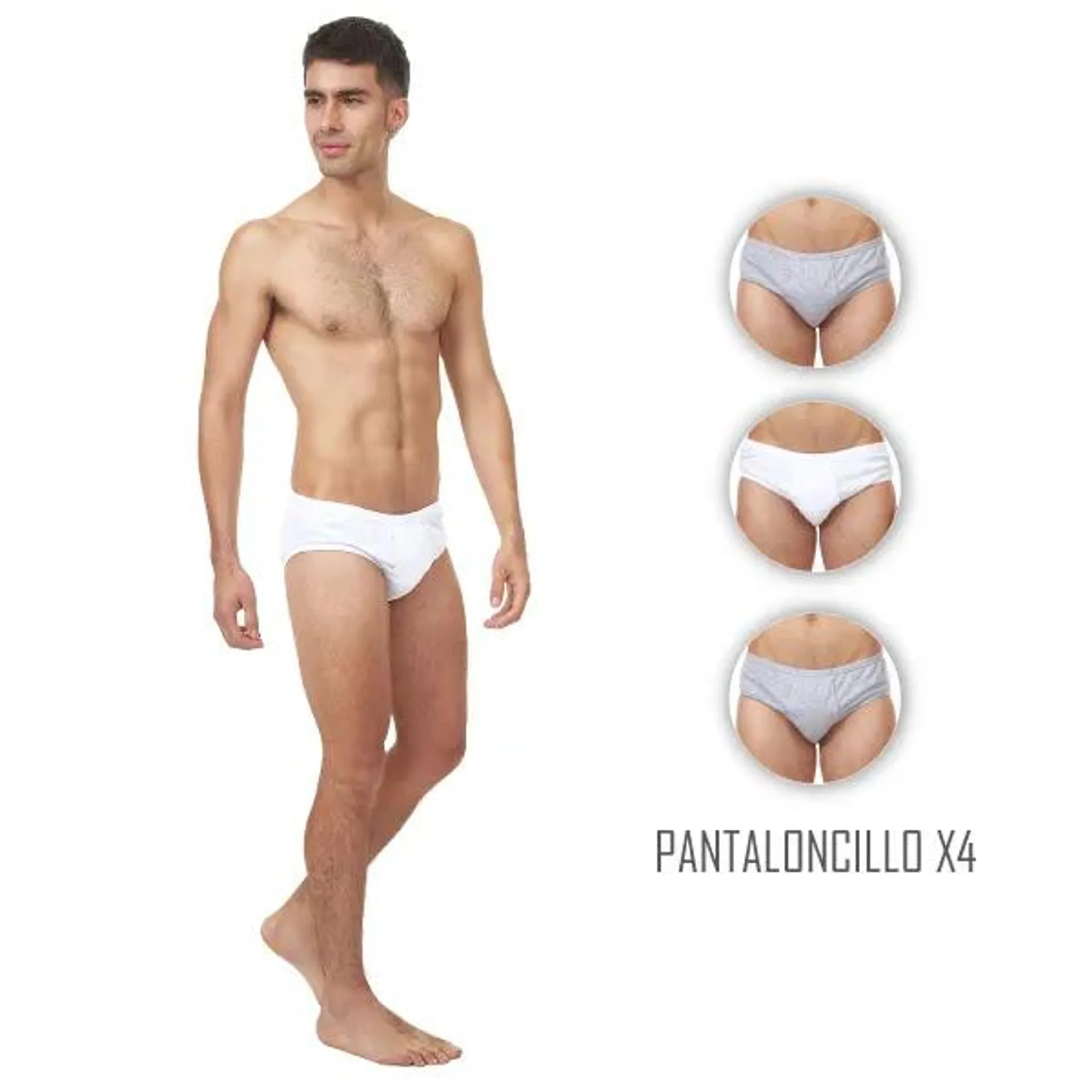 Combo X4 Pantaloncillo Clásico Hombre