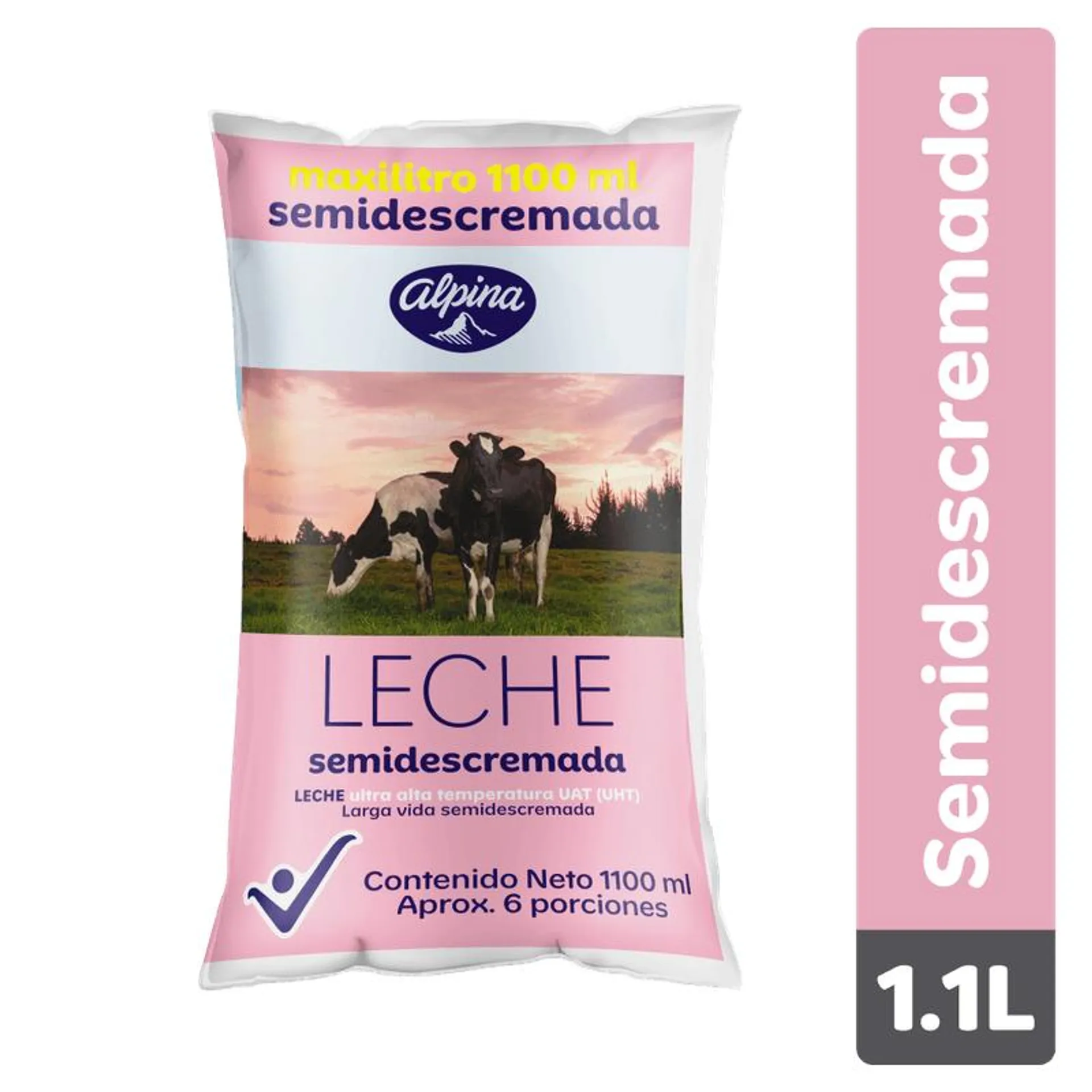 LECHE ALPINA SEMIDESCREMADA x 1100ML