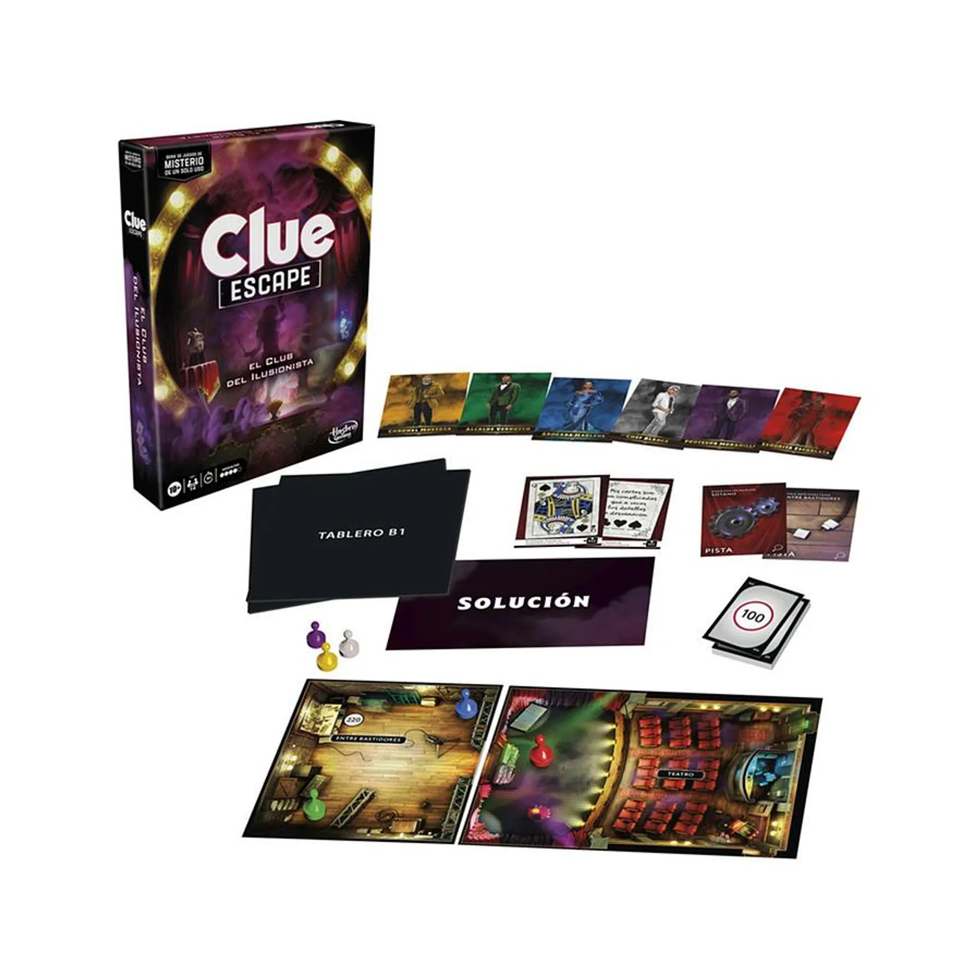 Juego de Mesa Hasbro Gaming Clue Escape El Club del Ilusionista