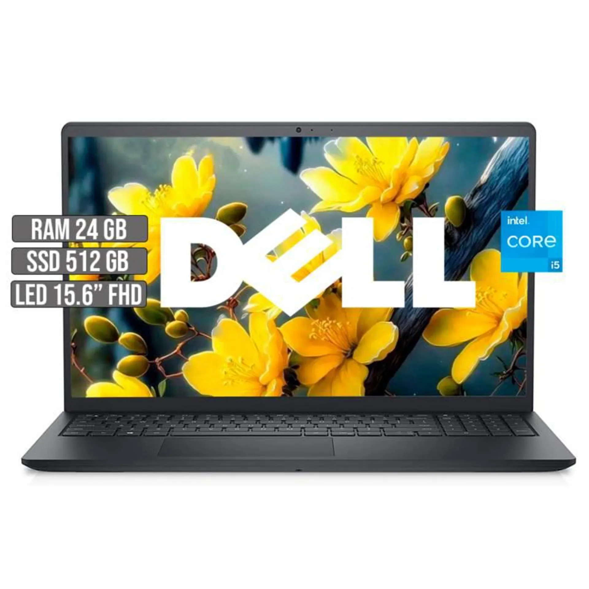 Portátil Dell 15 Intel Core i5-1135G7 Ram 24GB Disco SSD 512GB 15.6" FHD