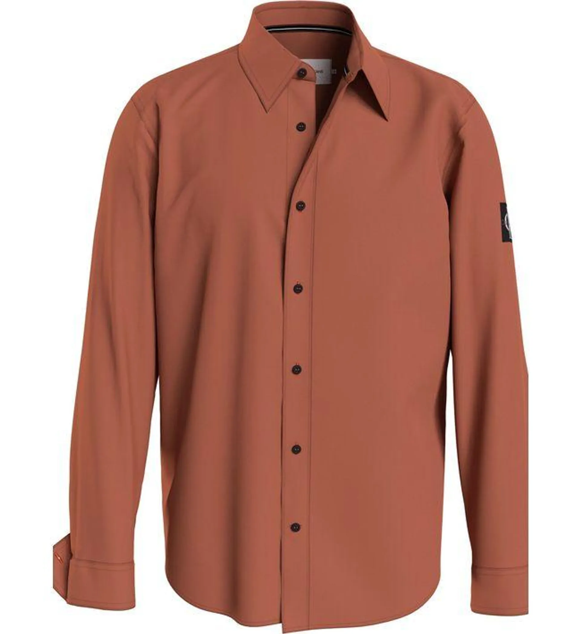 Camisa Naranja Holgada De Sarga Algodón