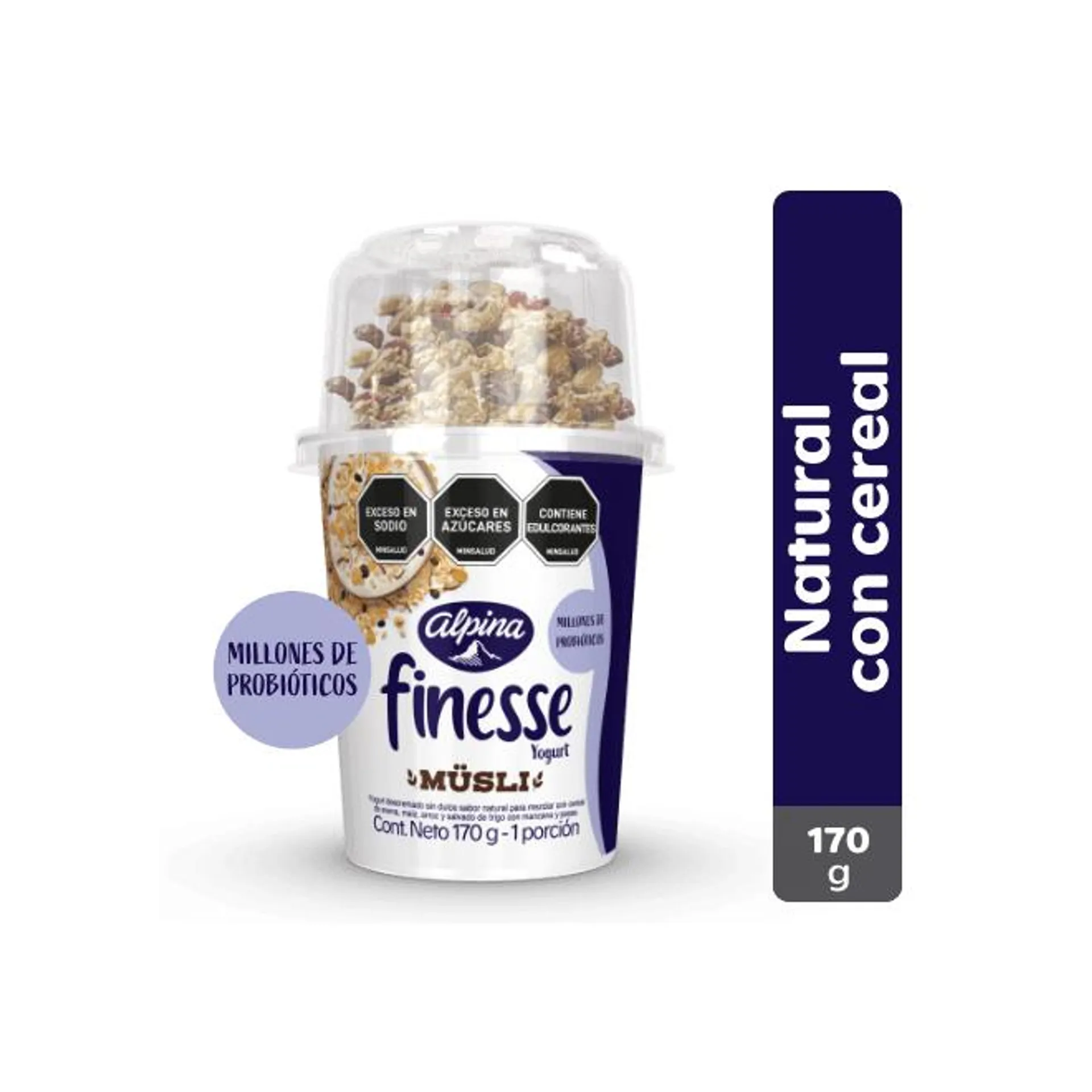 Yogurt Finesse Natural con cereal 170 g