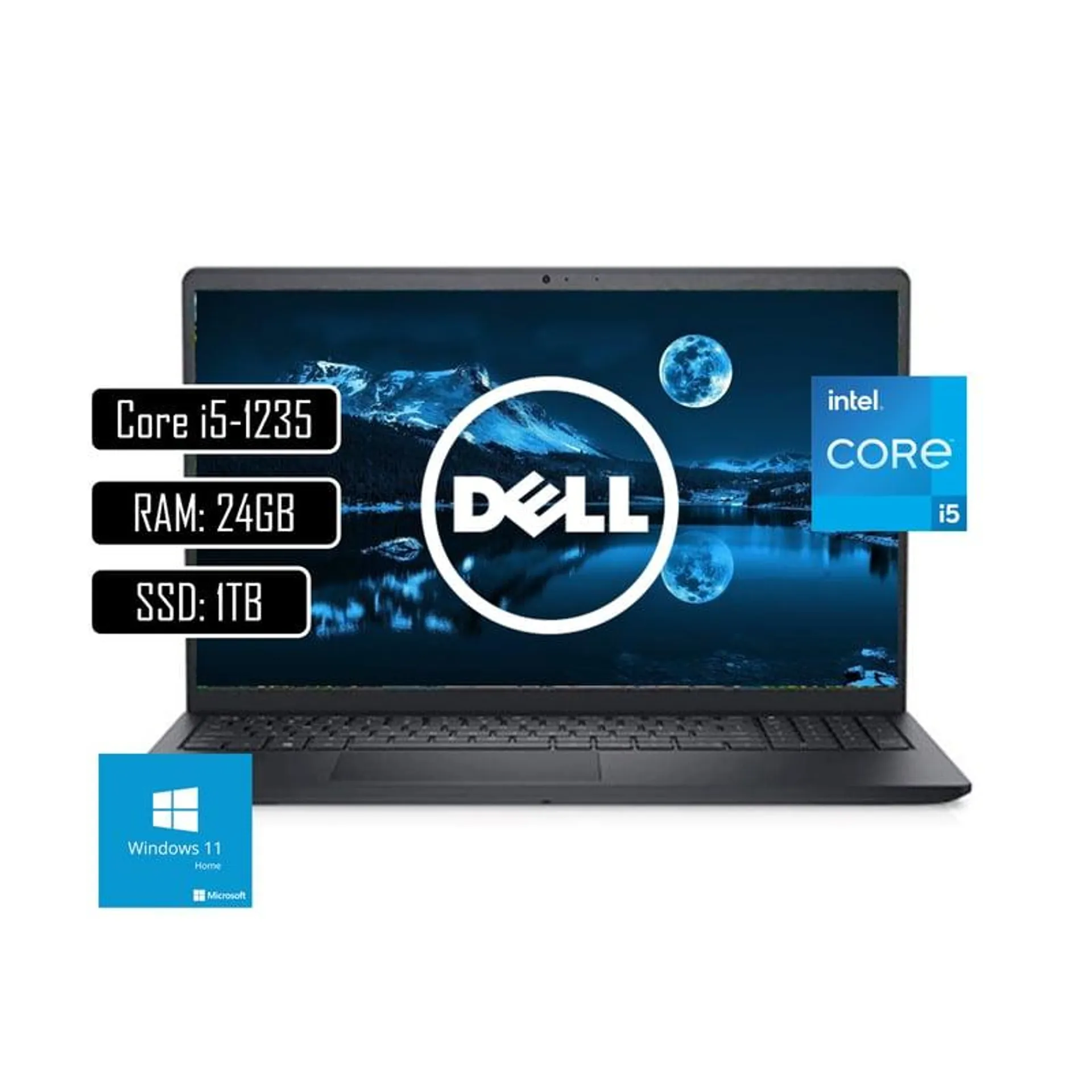 PORTATIL DELL 3520 Intel Core i5-1235U 15.6" FHD 24GB RAM 1TB SSD Windows 11