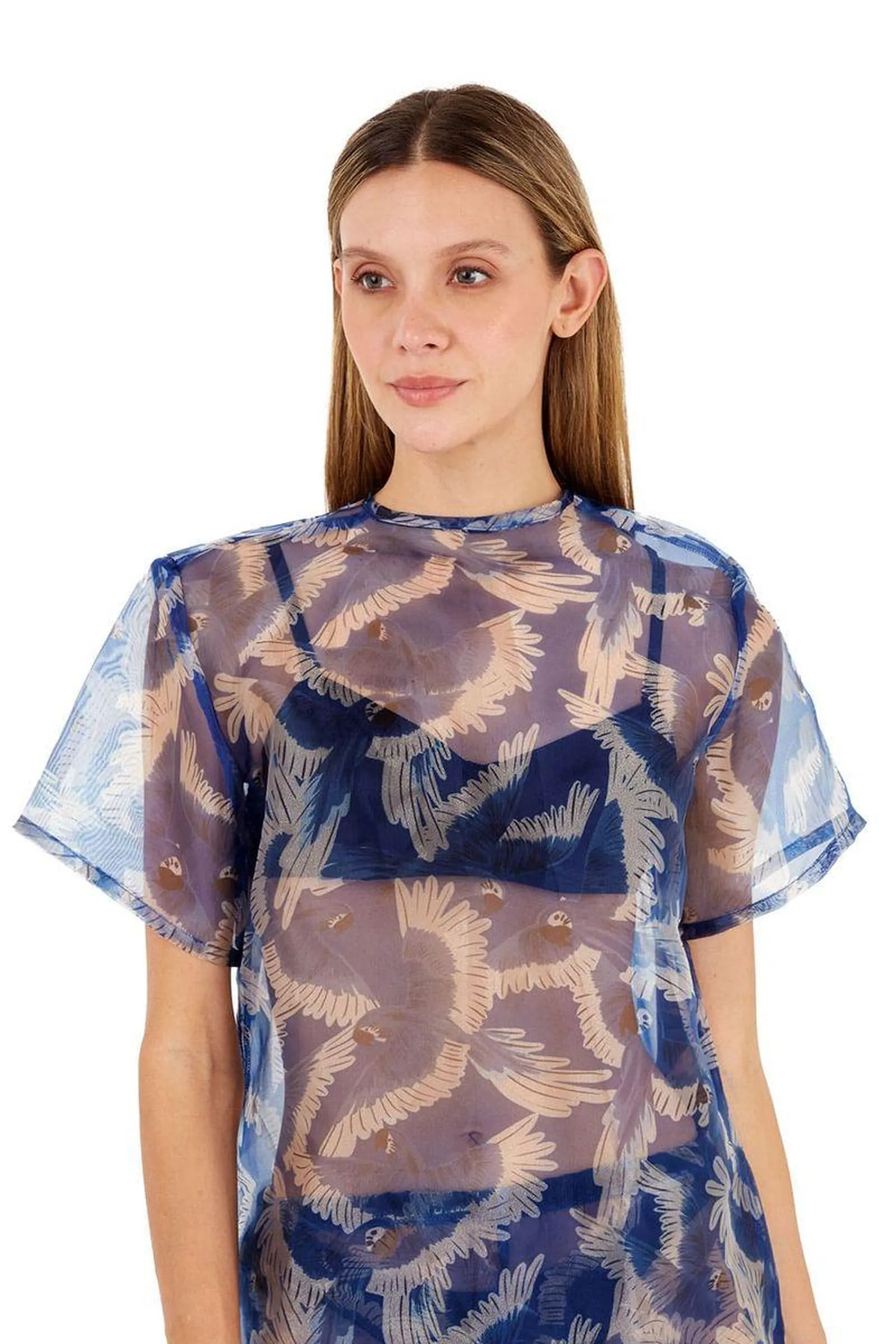 Camiseta Estampado Azul para mujer Joy