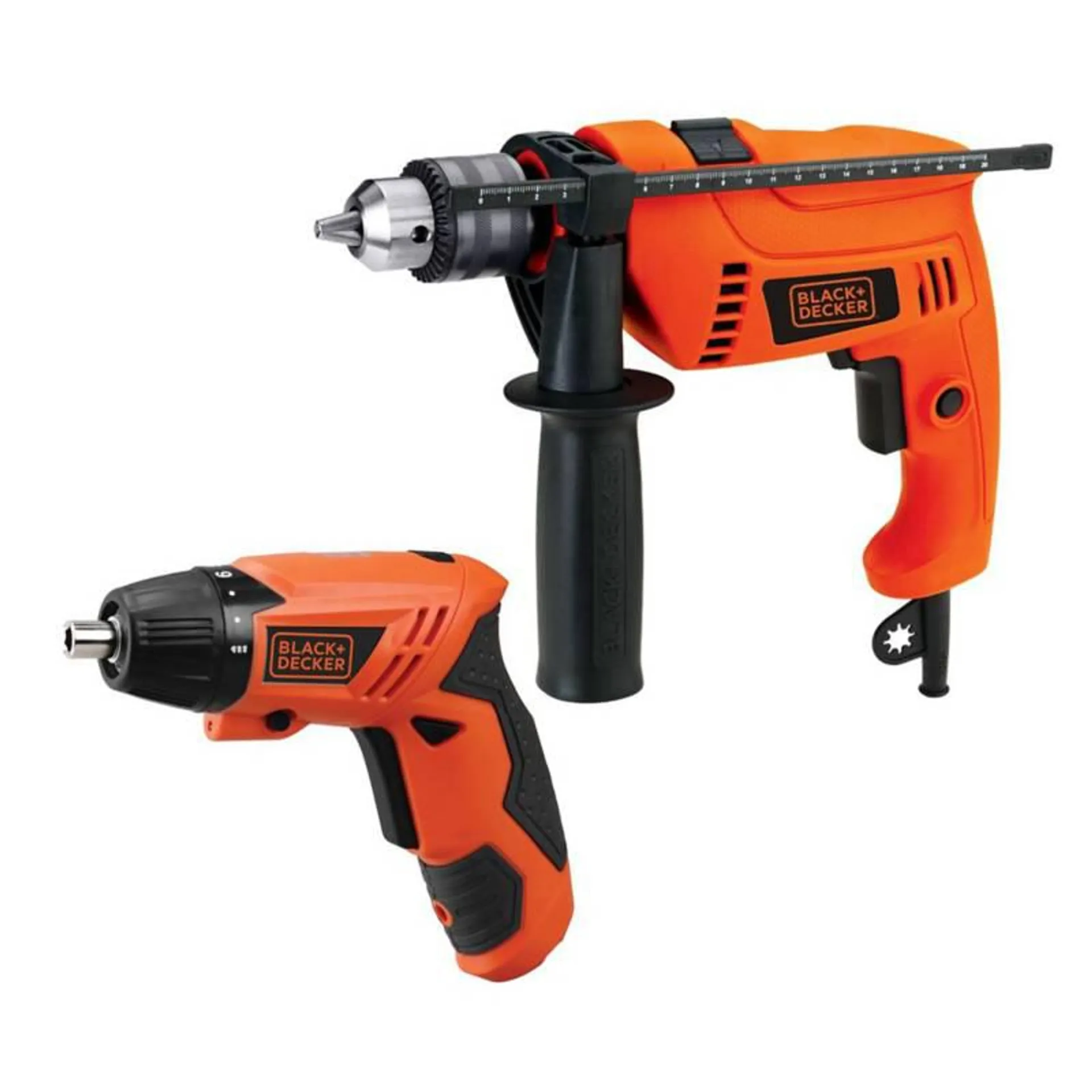 Combo Taladro Percutor 1/2-Pulg 550w Vvr + Atornillador 4.8v Black+Decker