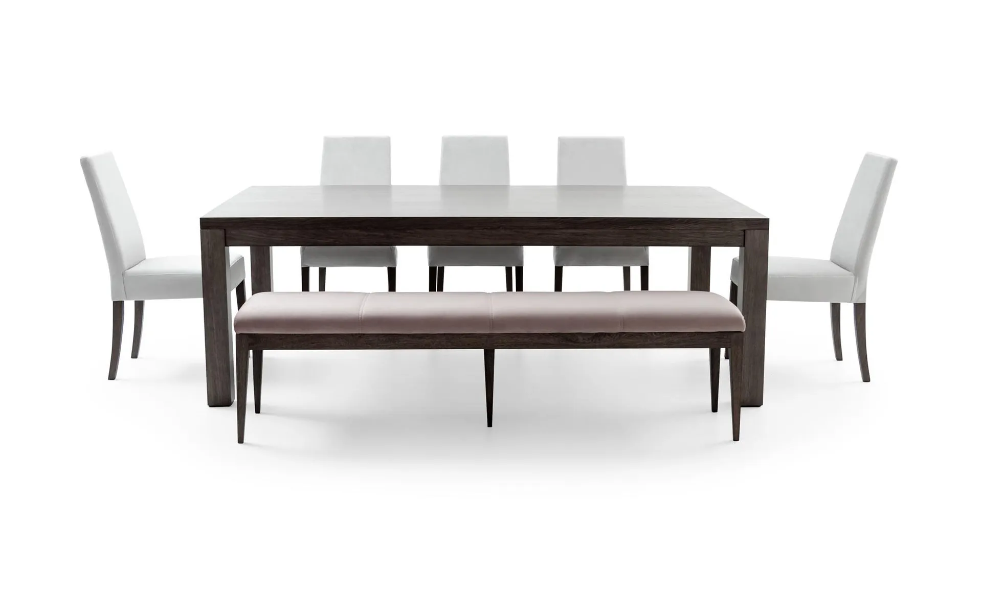 Mesa Comedor New Parson + 5 Sillas Matiz + Banca Licht