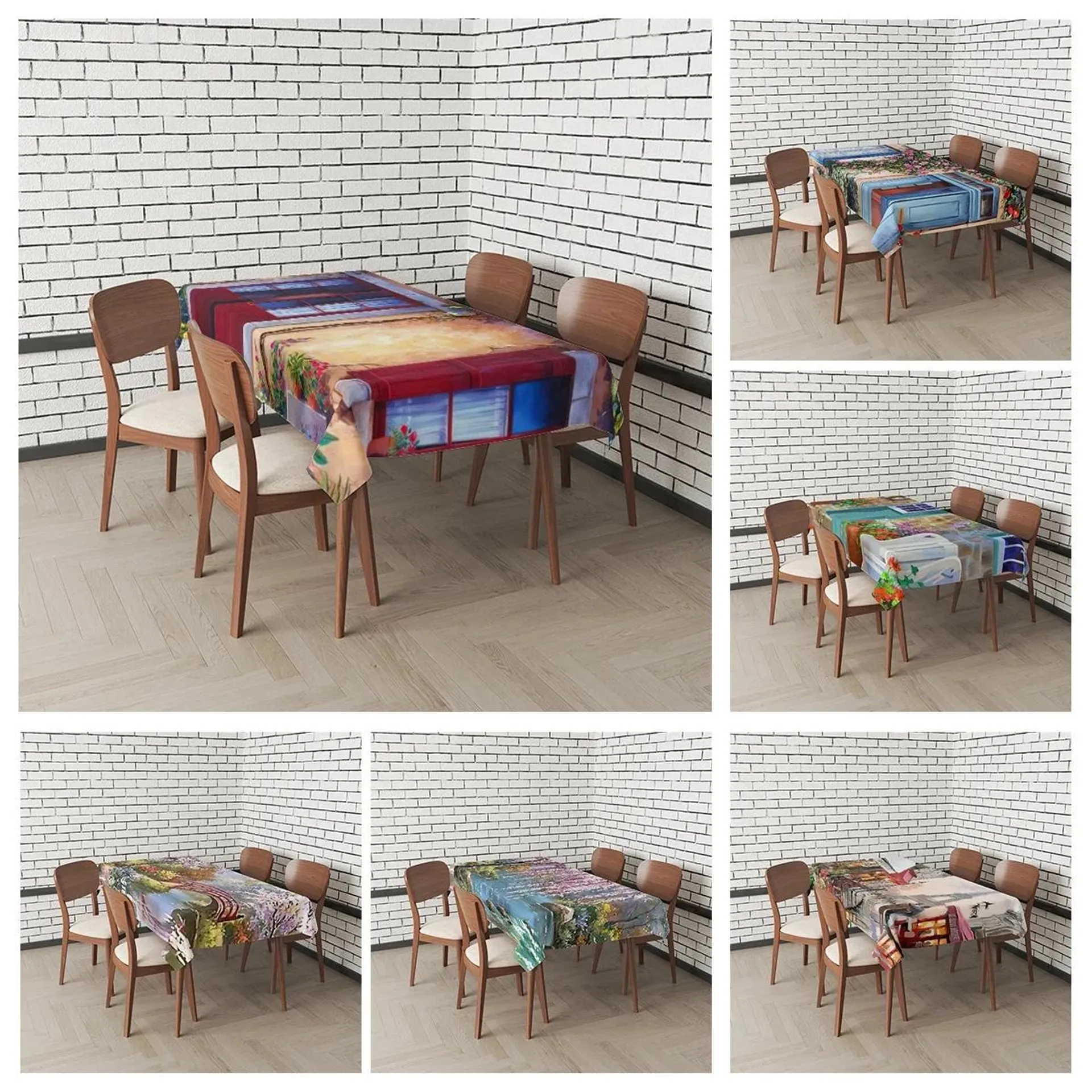 Home tablecloths for dining tables decoration and rectangular table accessories waterproof cloth Anti-stain tablecloth