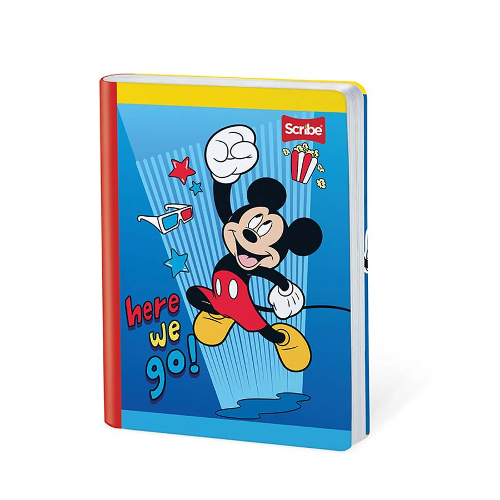 Cuaderno Cosido Mickey 100 Hojas Cuadros