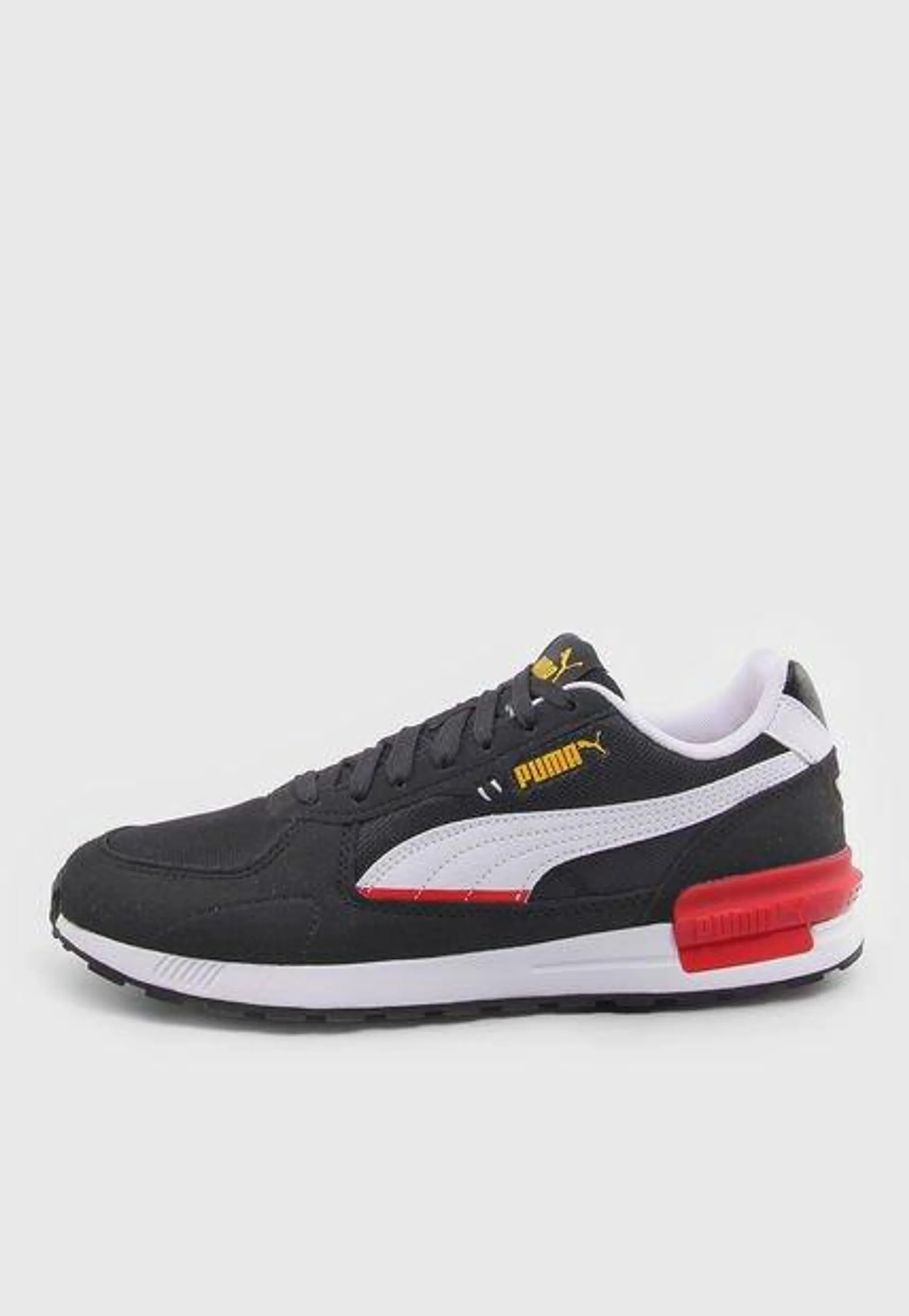 Tenis Lifestyle Negro-Blanco-Amarillo Puma Graviton