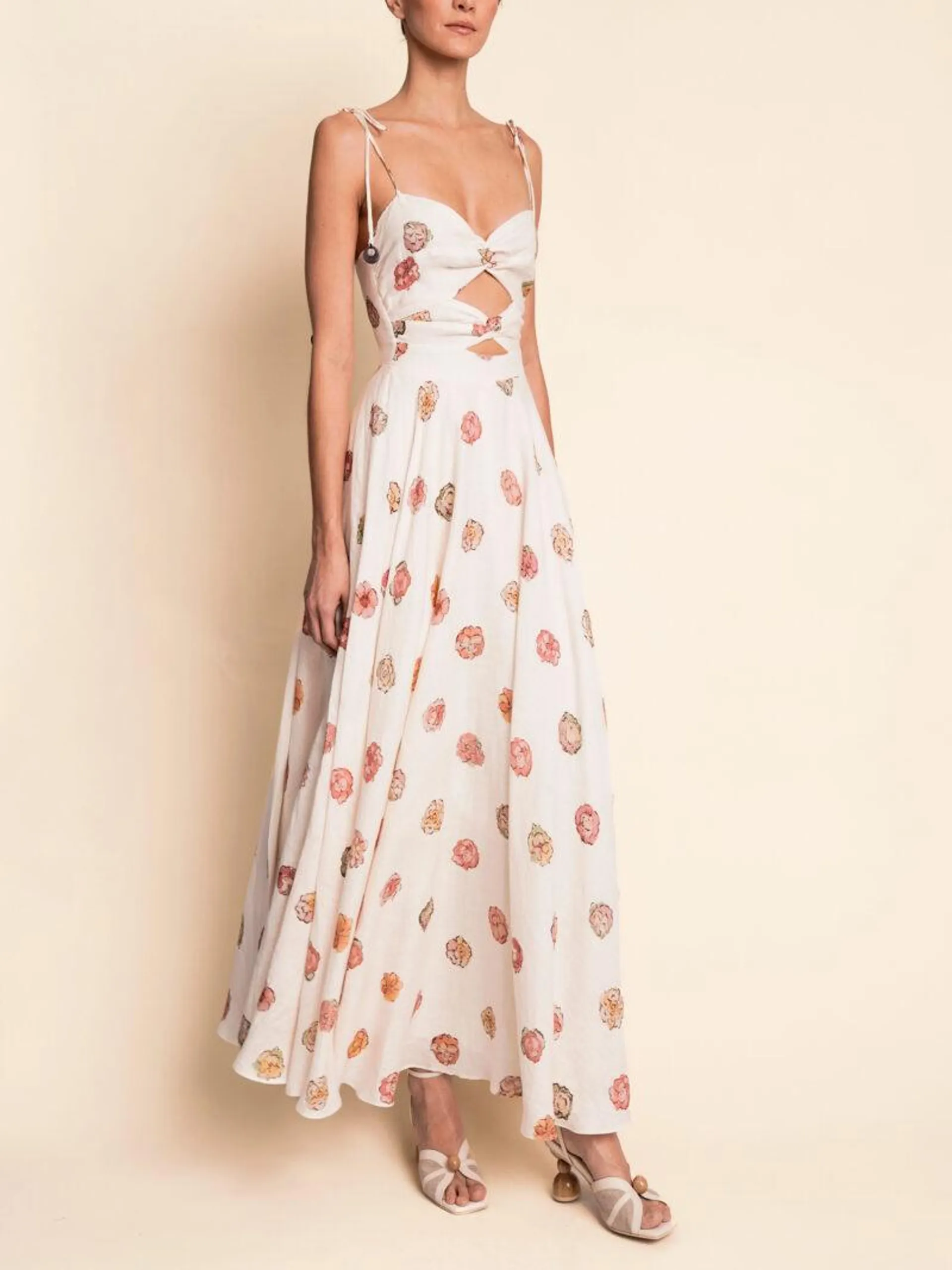 MONROE DRESS IVORY FLORAL