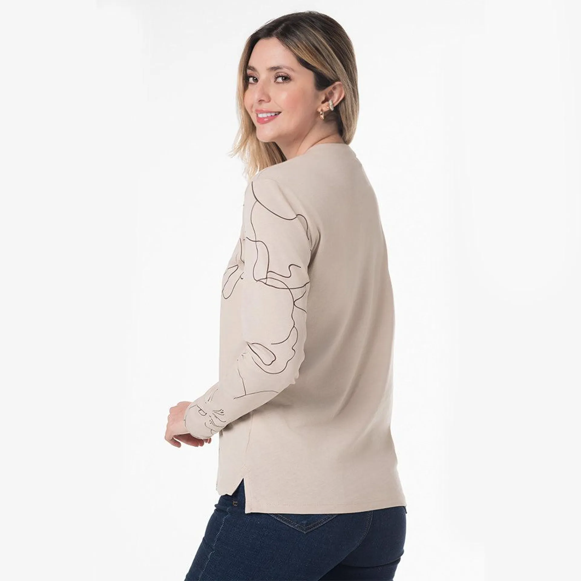 Camiseta para Mujer Lec Lee - Beige