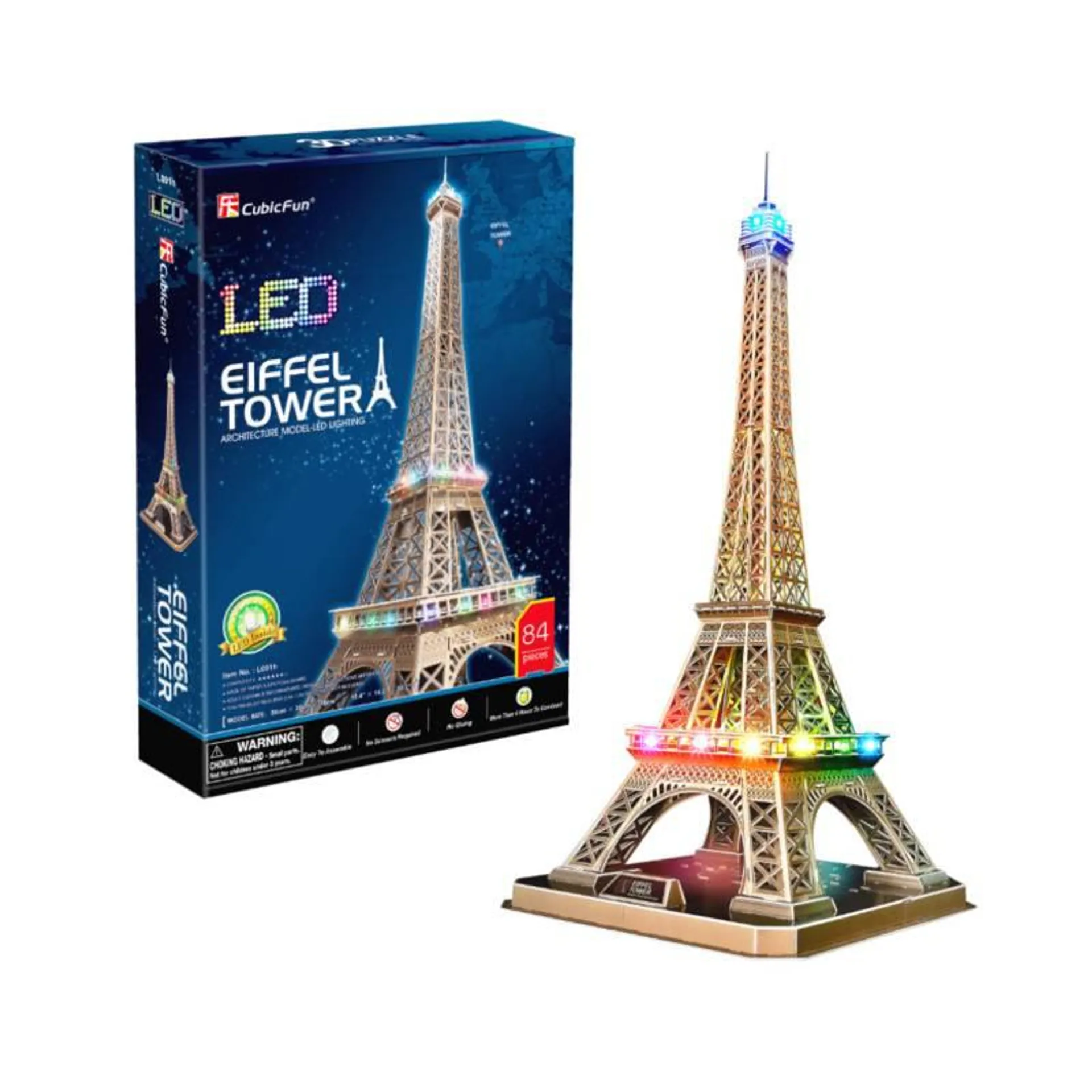 Rompecabezas Armable Torre Eiffel 3D - 84P