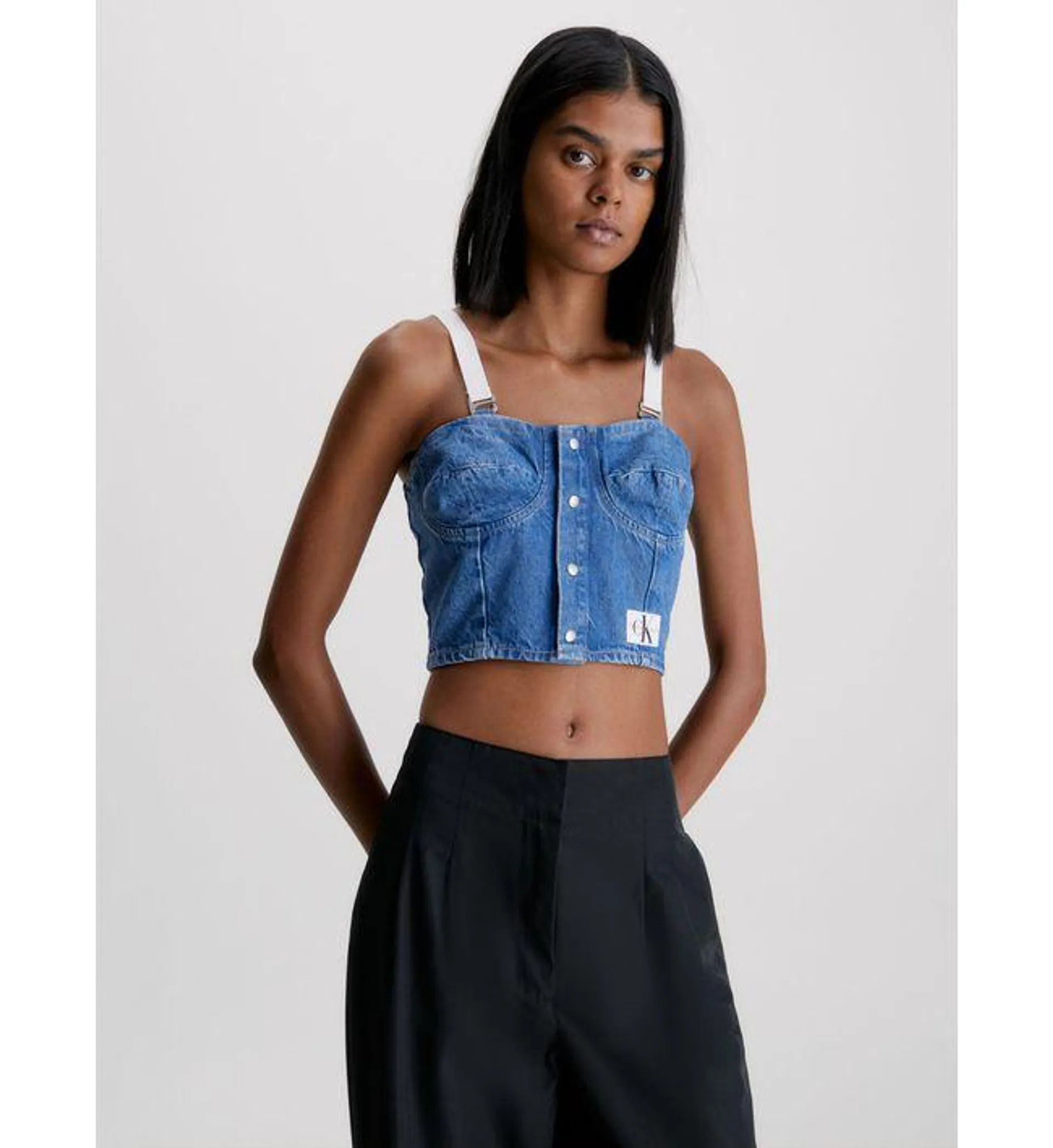 Top Azul Jeans Calvin Klein