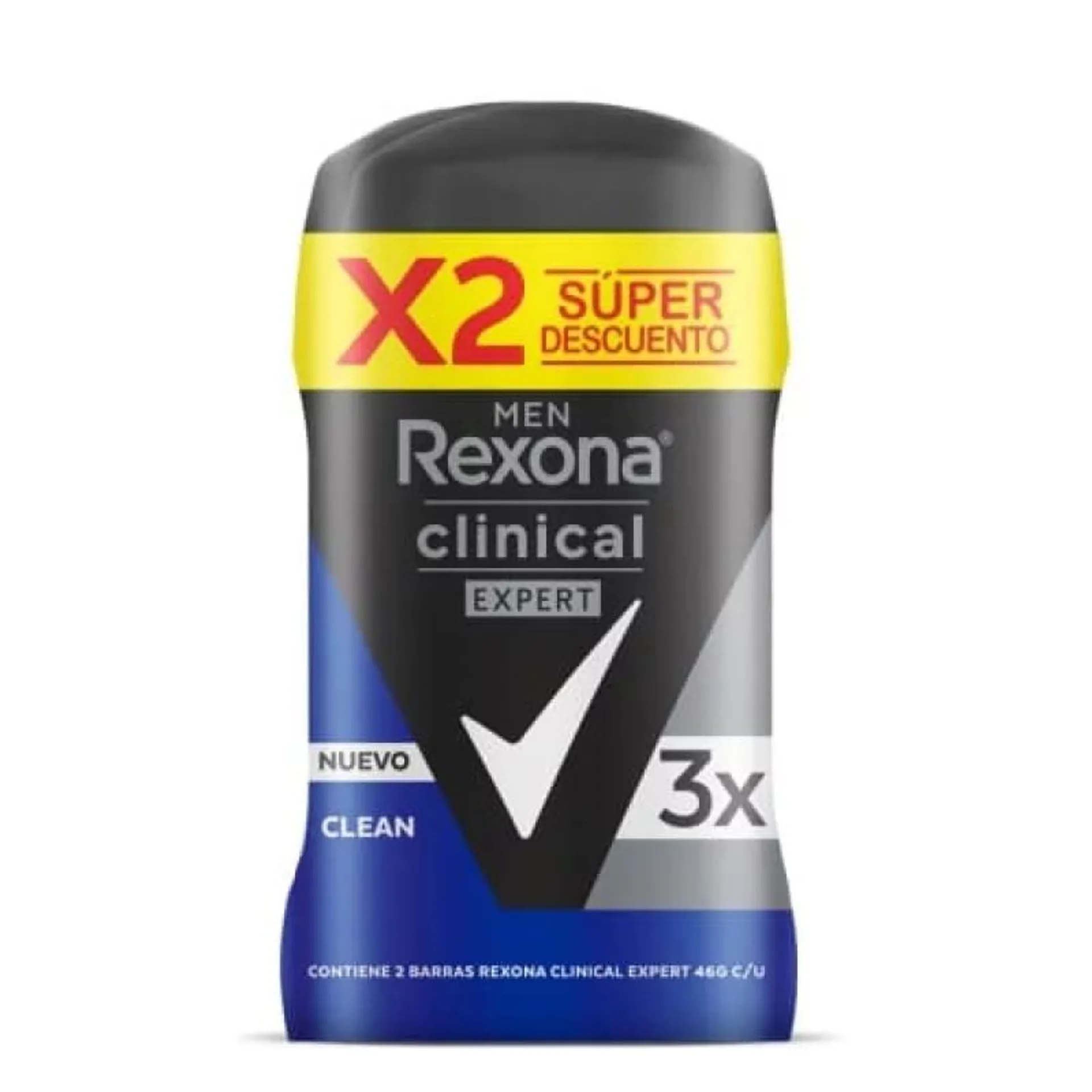 Desodorante Rexona Clinical Expert Men Barra 2 x 46g