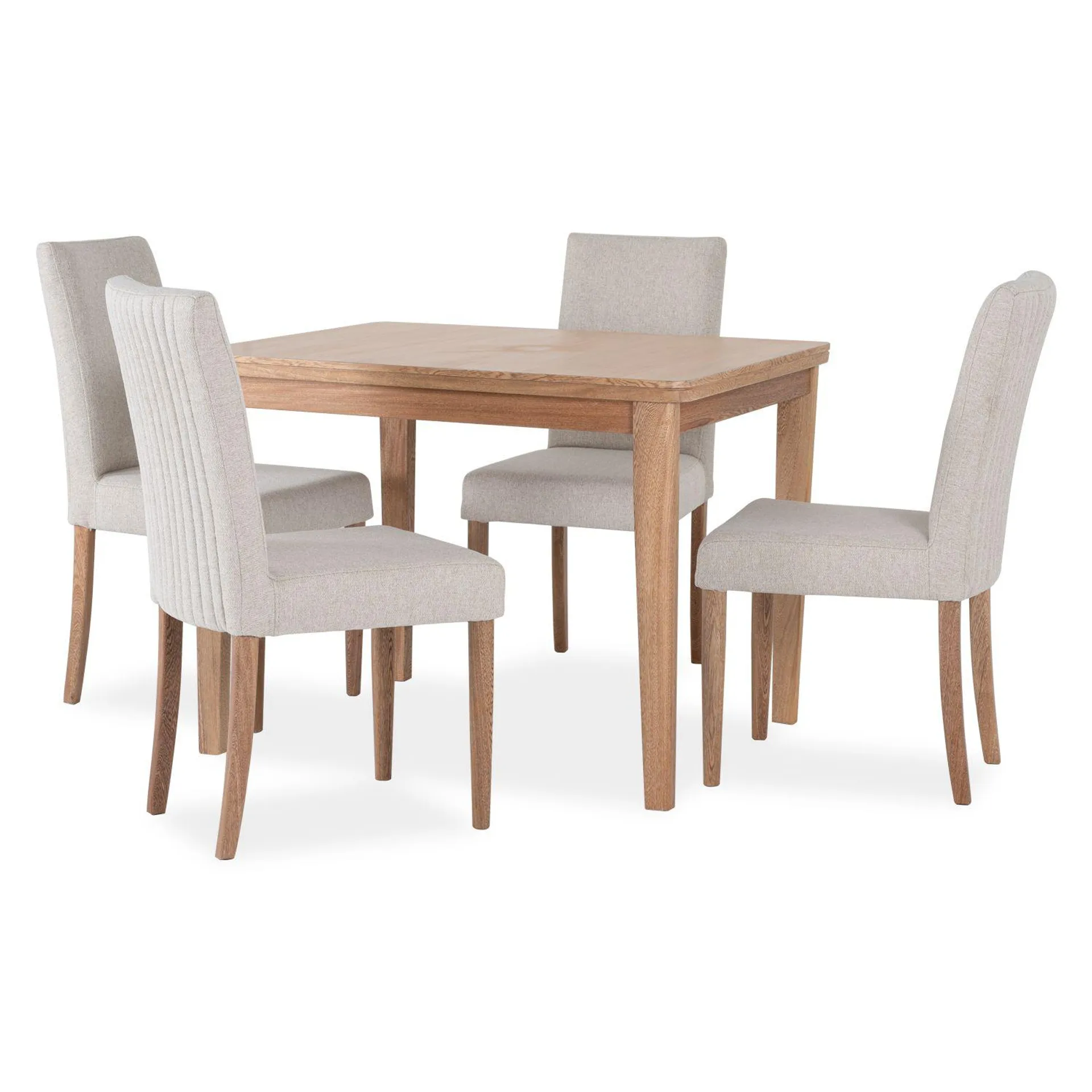 Comedor 4 Puestos Adam Lino Verona Beige, Natural 4 Sillas