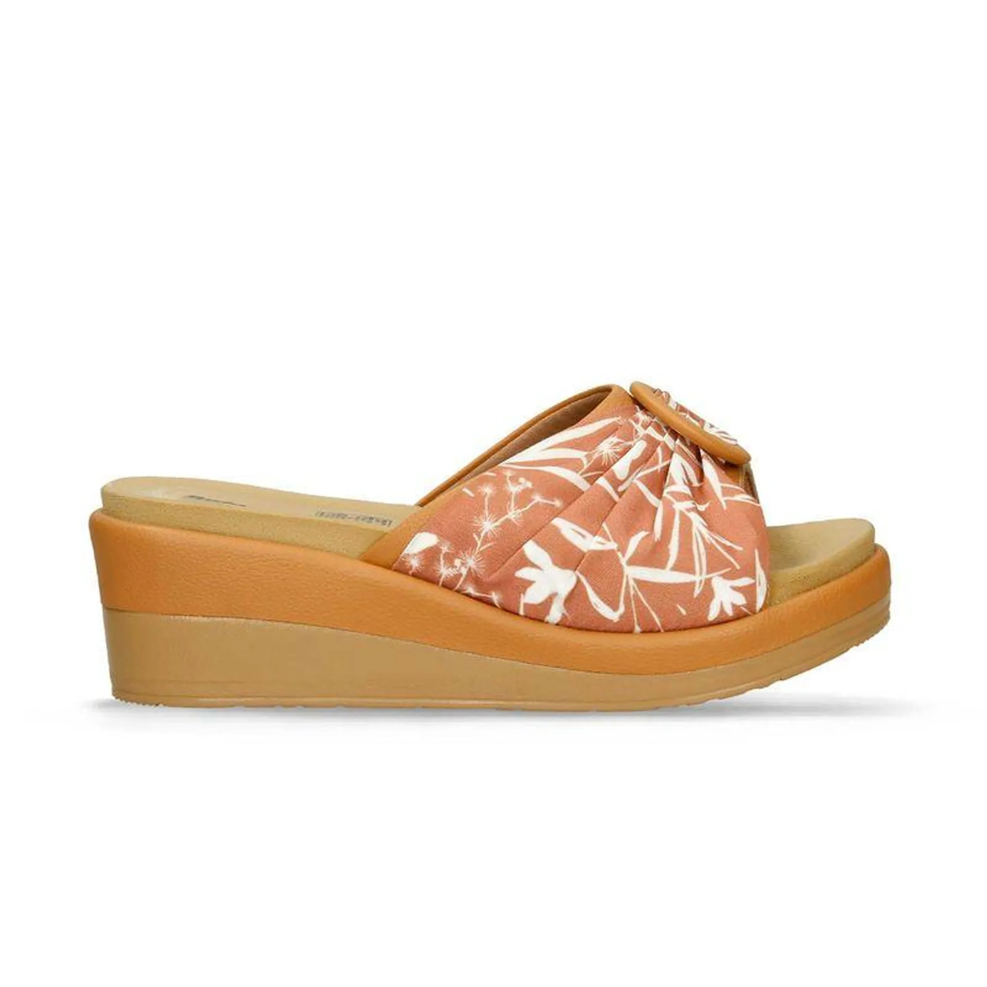 Sandalias Camel-Blanco Bata Comfit History Mujer