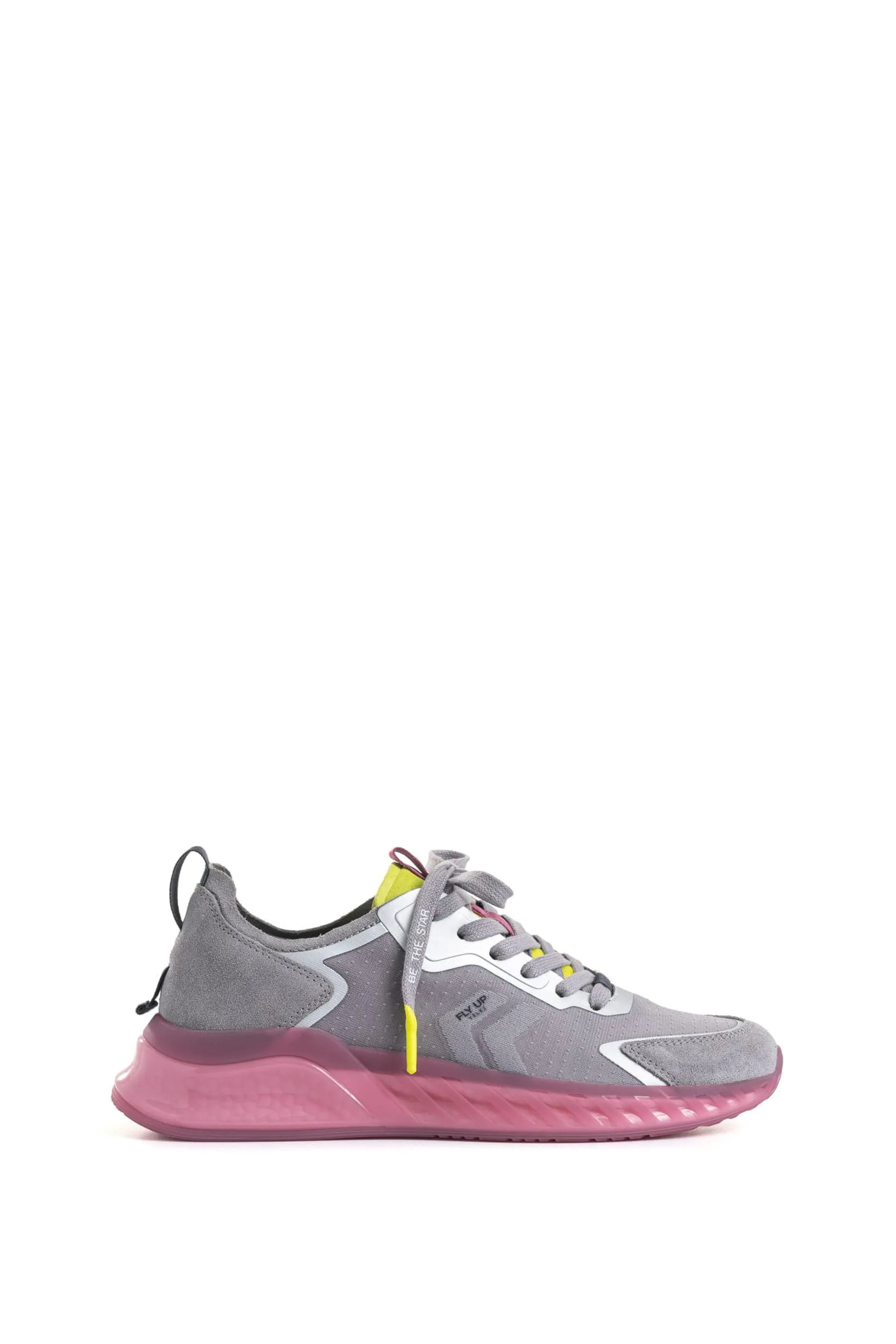 Tenis Fly Up Life de cuero para mujer detalles contraste