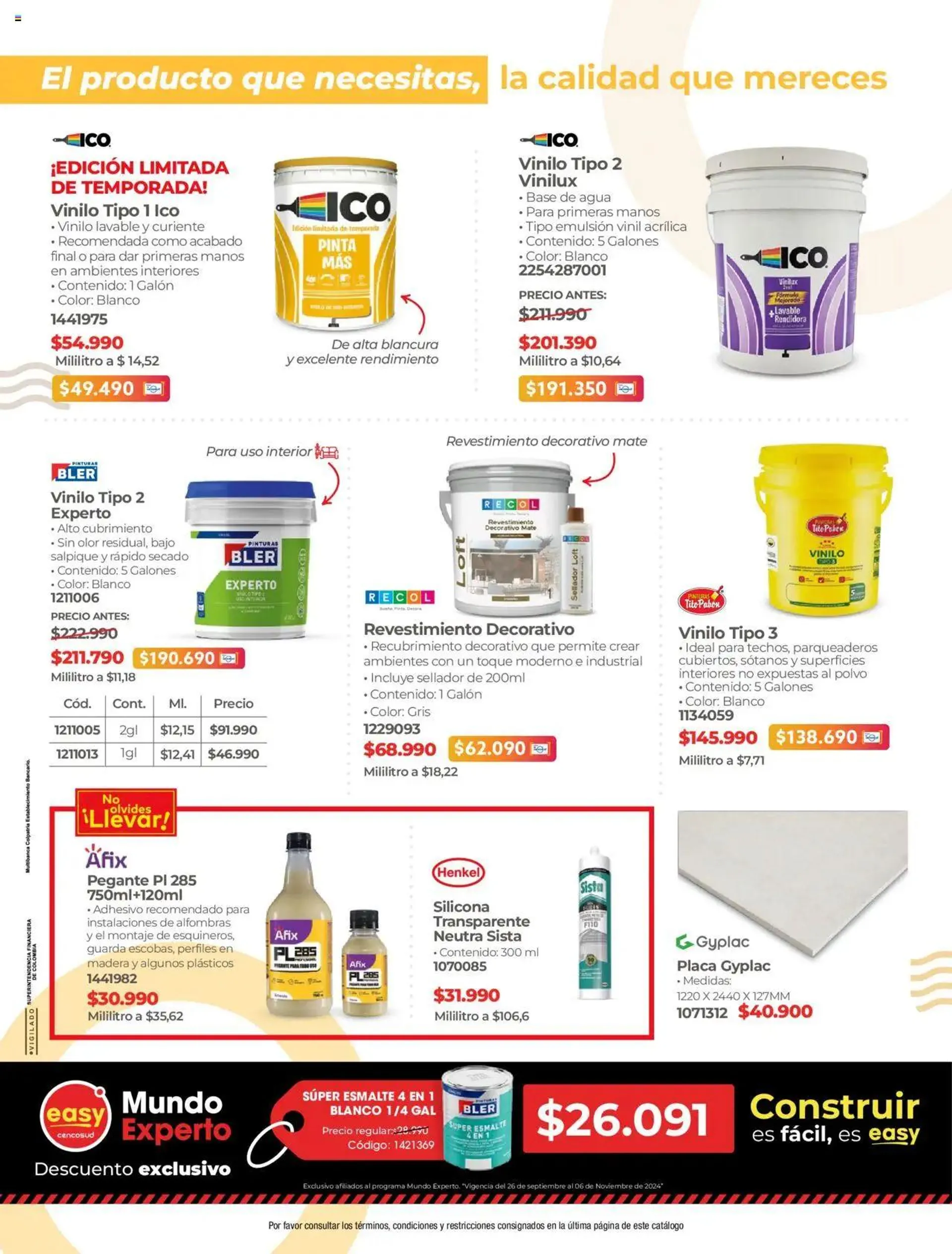 Catalogo de Easy - Promociones 26 de septiembre al 6 de noviembre 2024 - Pag 11