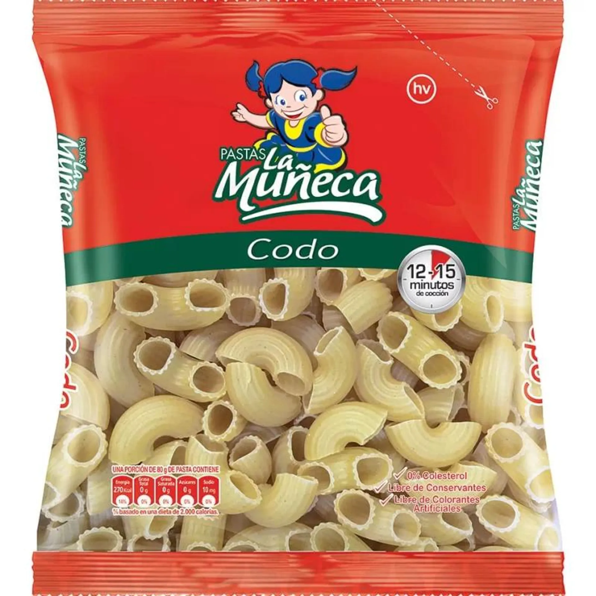 Pasta La Muñeca Codos 250 g