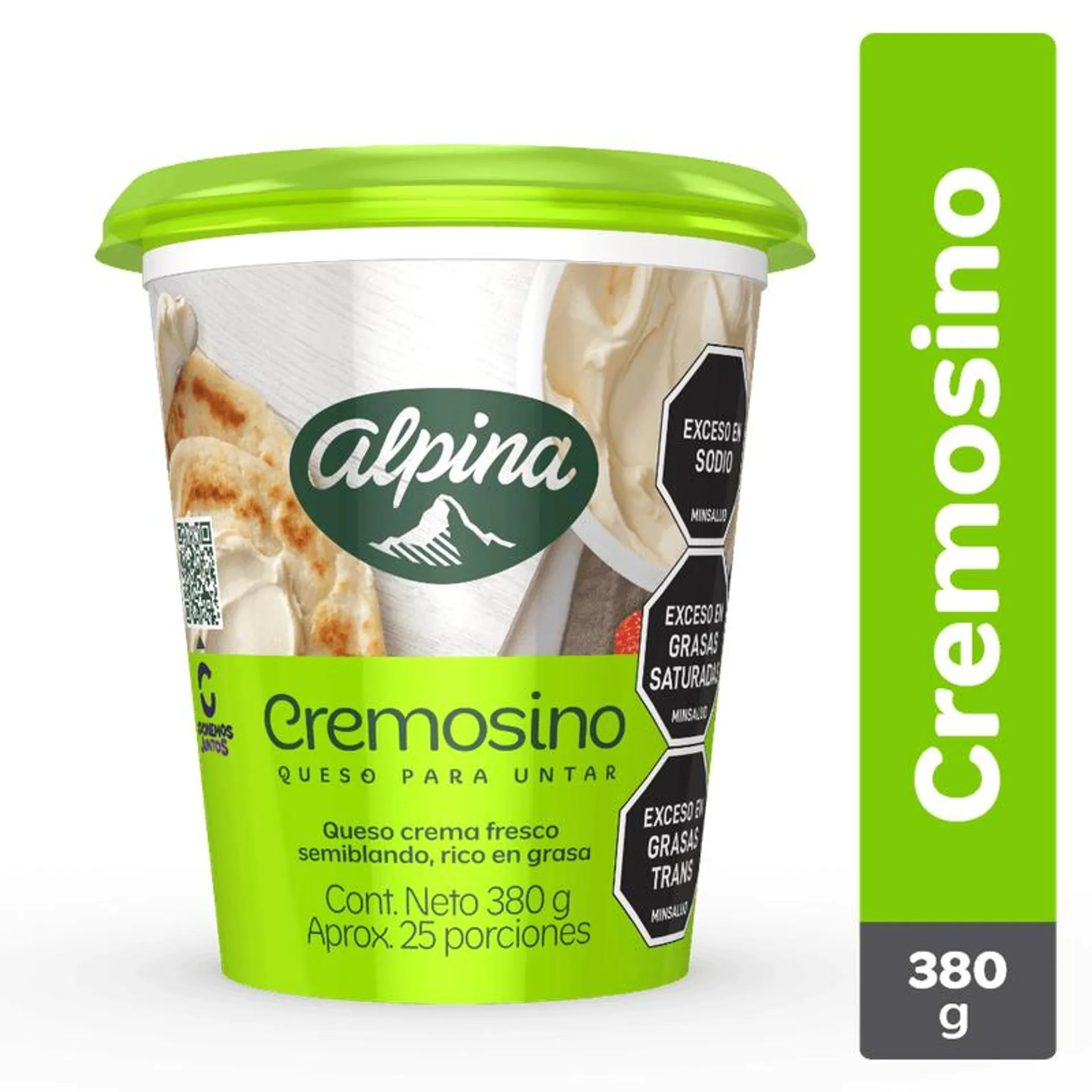 QUESO CREMA PARA UNTAR x 380GR ALPINA