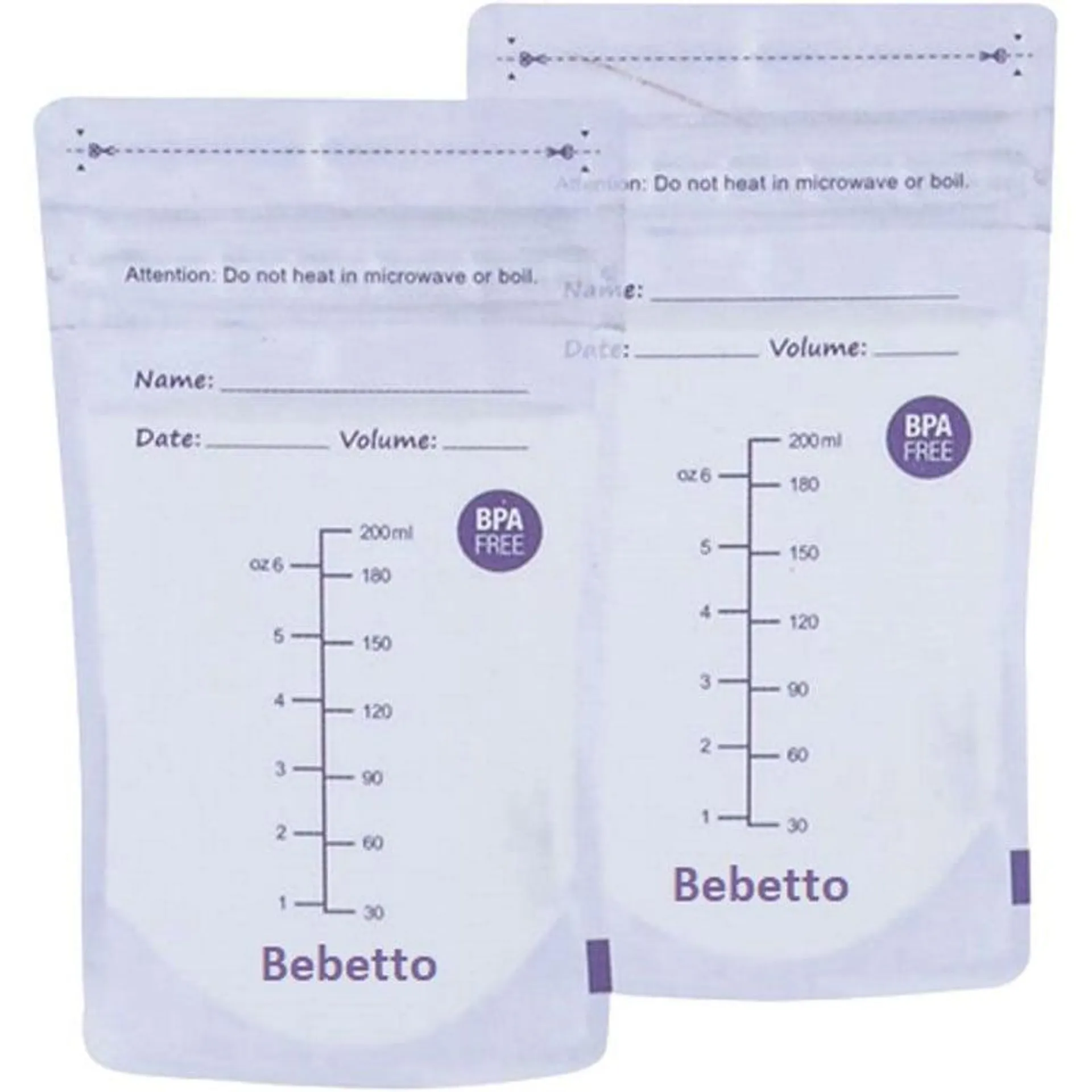 Bolsas para almacenar leche materna bebetto ref45800