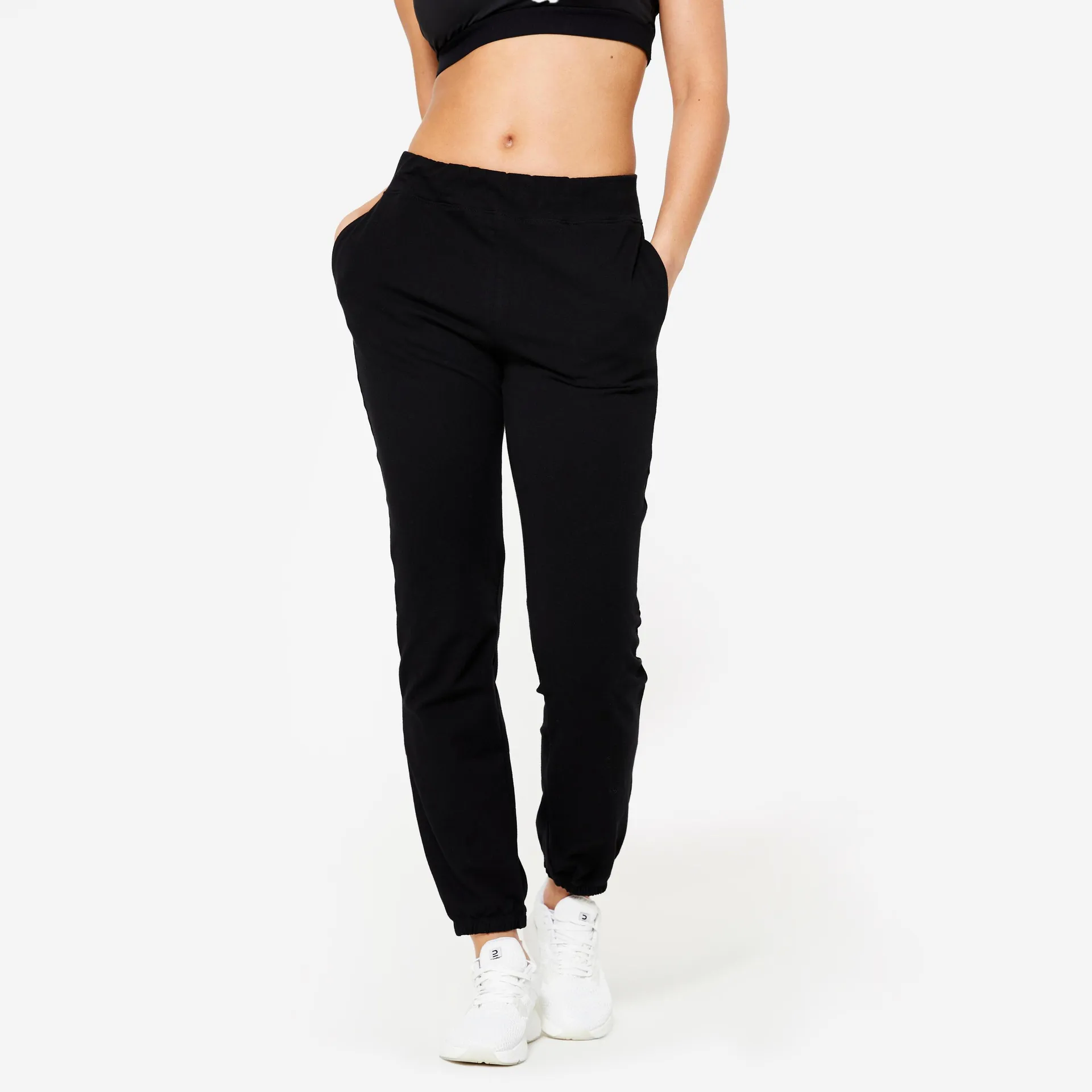 Pantalón Jogger Fitness Mujer 100 Negro