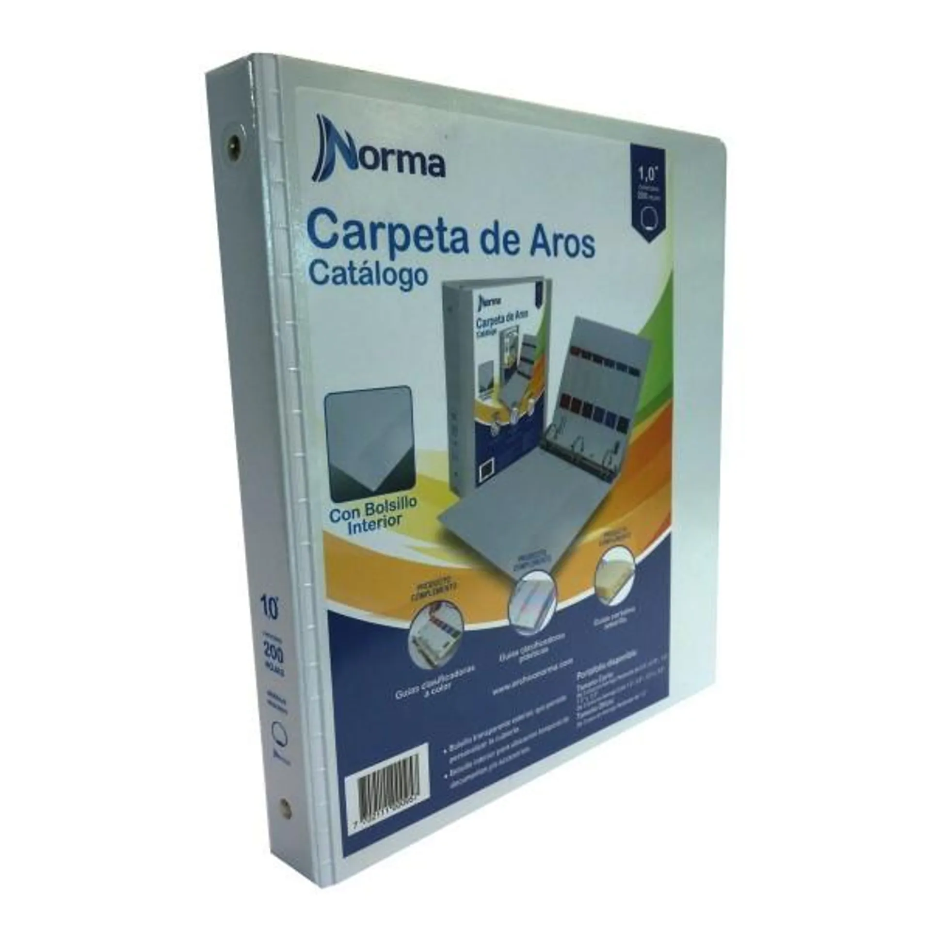 Folder Norma 105 Carpeta de Aros 1,0 Pulg Carta